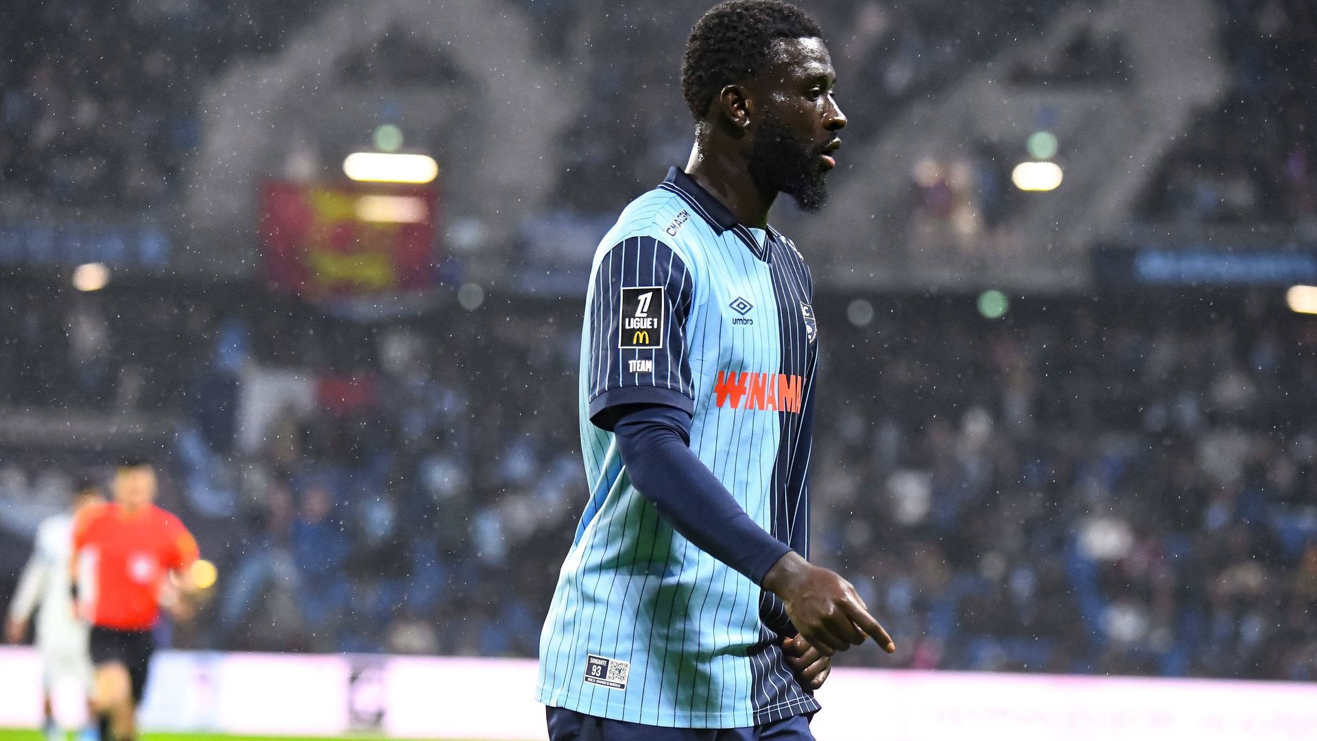 Arouna Sangante, jugando con el Le Havre