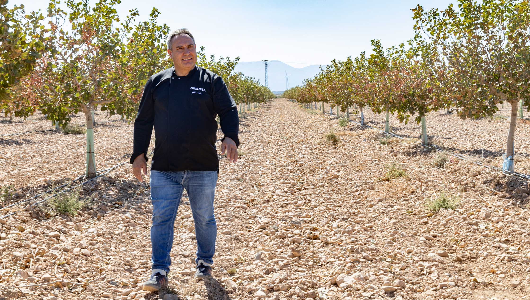 Los pistachos los selecciona de una explotación ecológica situada en Navarra