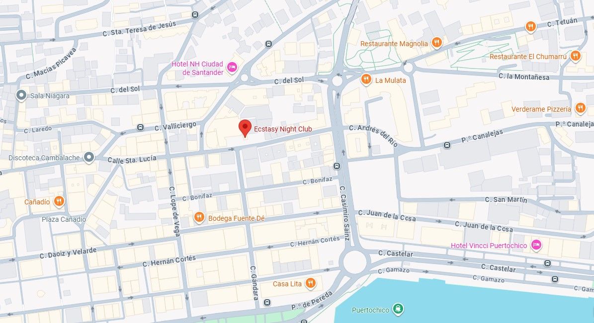 Ecstasy Night Club, la discoteca en la que comenzó la pelea mortal en el centro de Santander