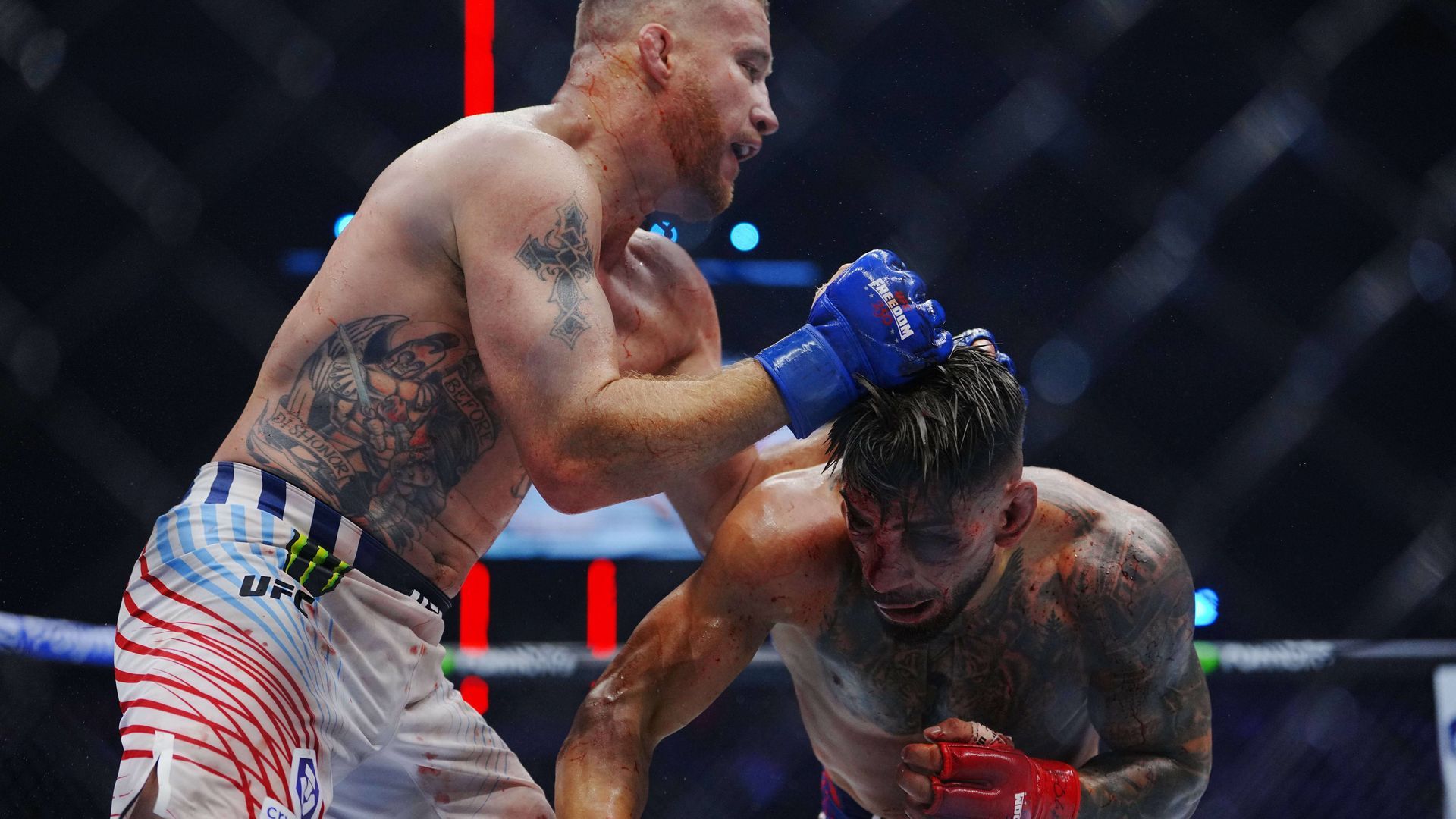 Ilia Topuria, en un momento del combate Ilia Topuria, en un momento del combate