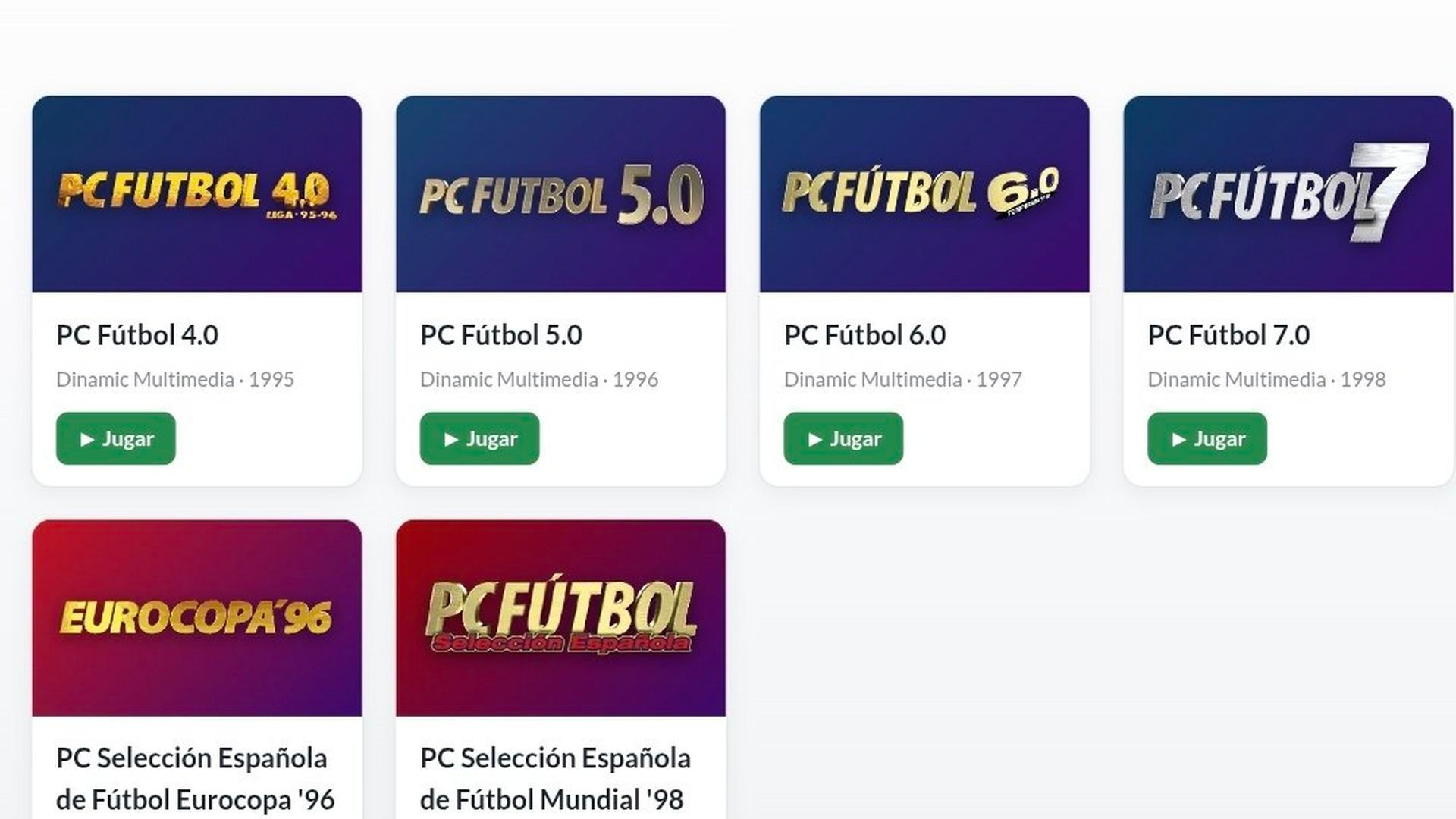 Los PC Fütbol de Dinamic Multimedia Los PC Fütbol de Dinamic Multimedia