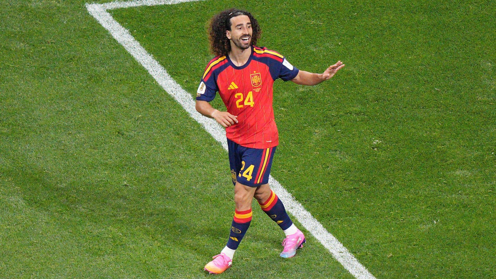 Marc Cucurella durante el partido de la Selección Española frente a Cabo Verde