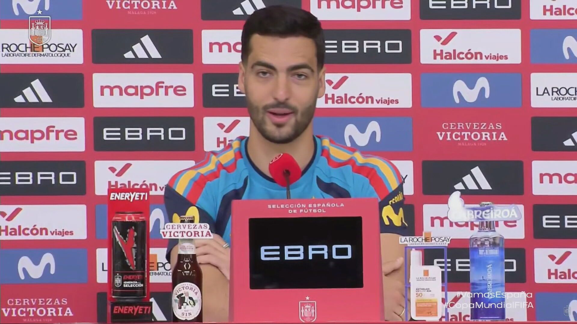 Mikel Merino, en rueda de prensa