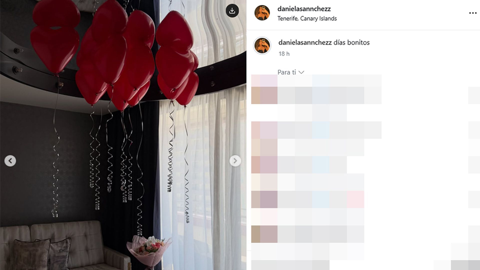 Daniela Sánchez y la sorpresa de su novio