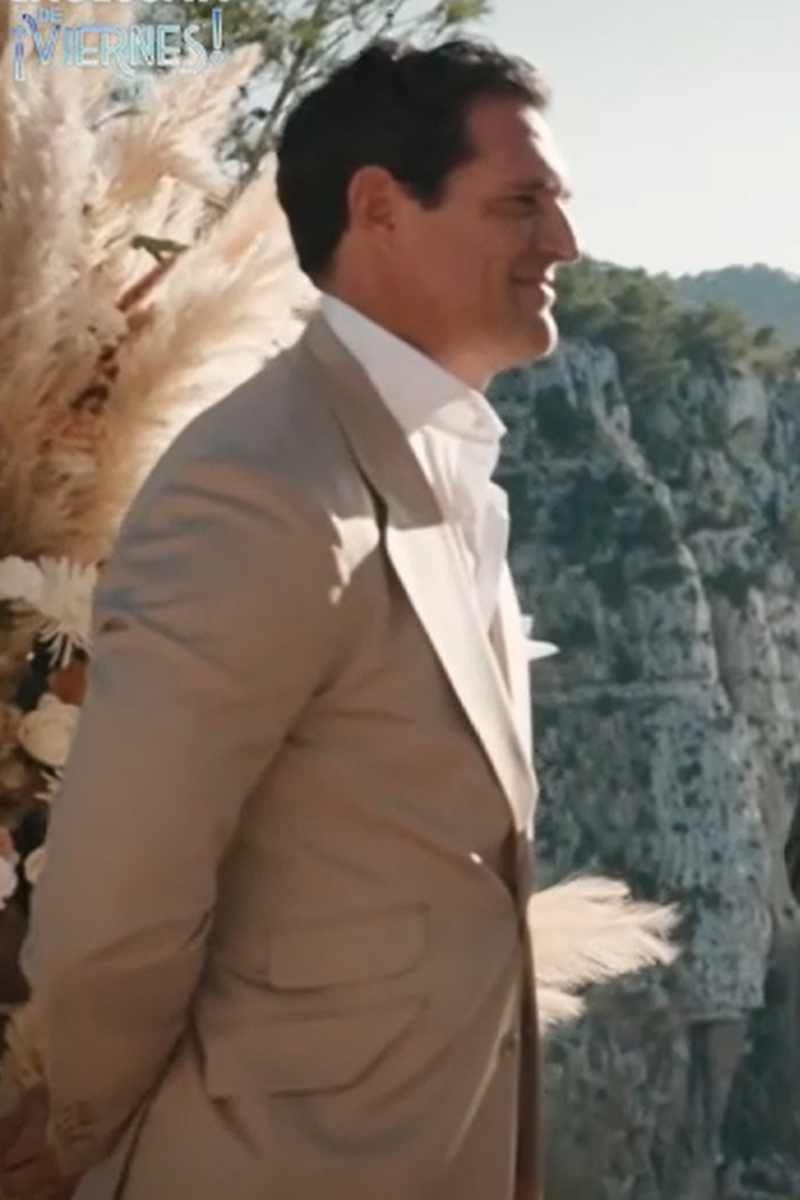 Gonzalo Fernández y su look de novio en su boda con Makoke