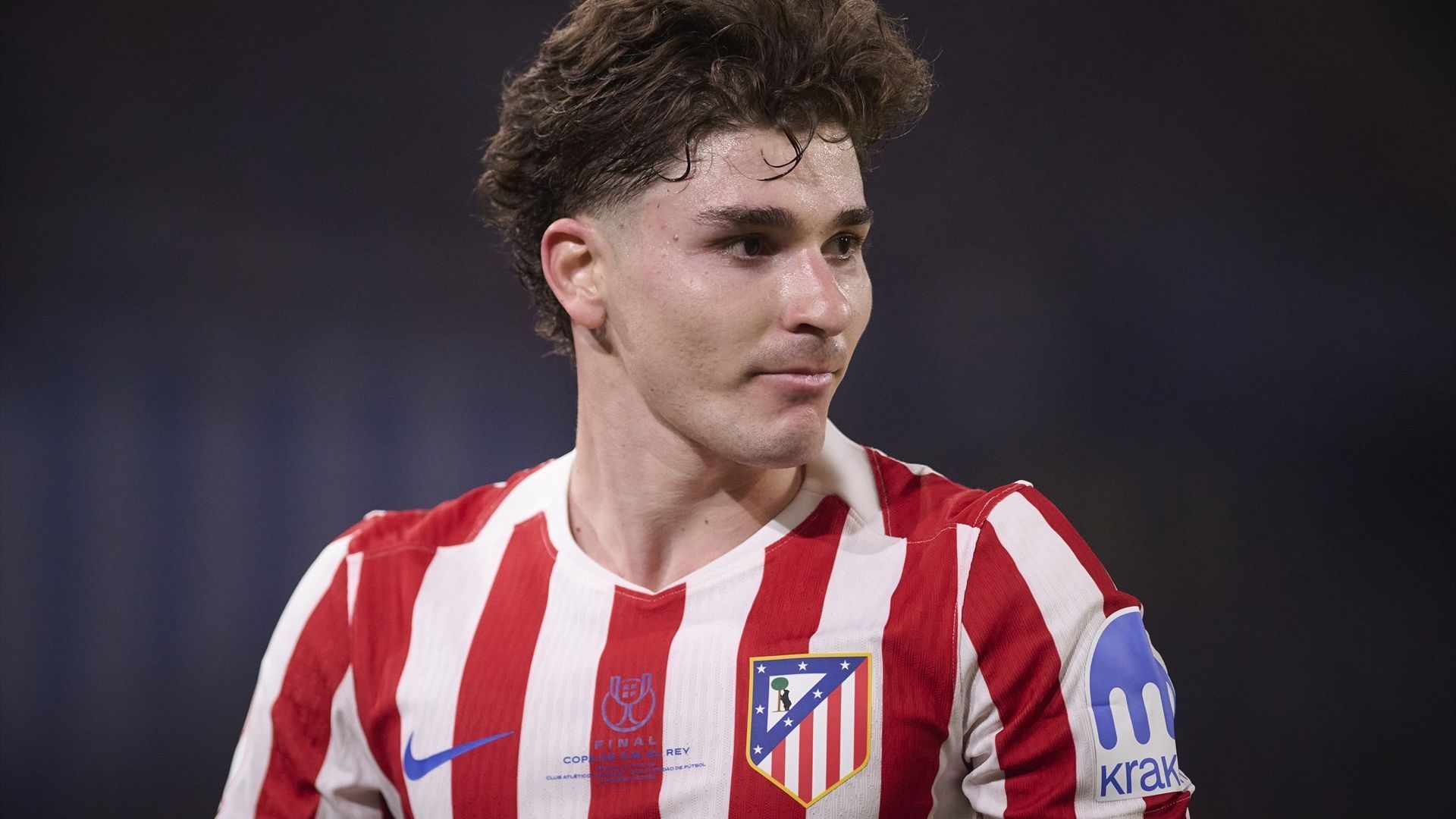 Julián Álvarez durante un partido con el Atlético de Madrid esta temporada Julián Álvarez durante un partido con el Atlético de Madrid esta temporada
