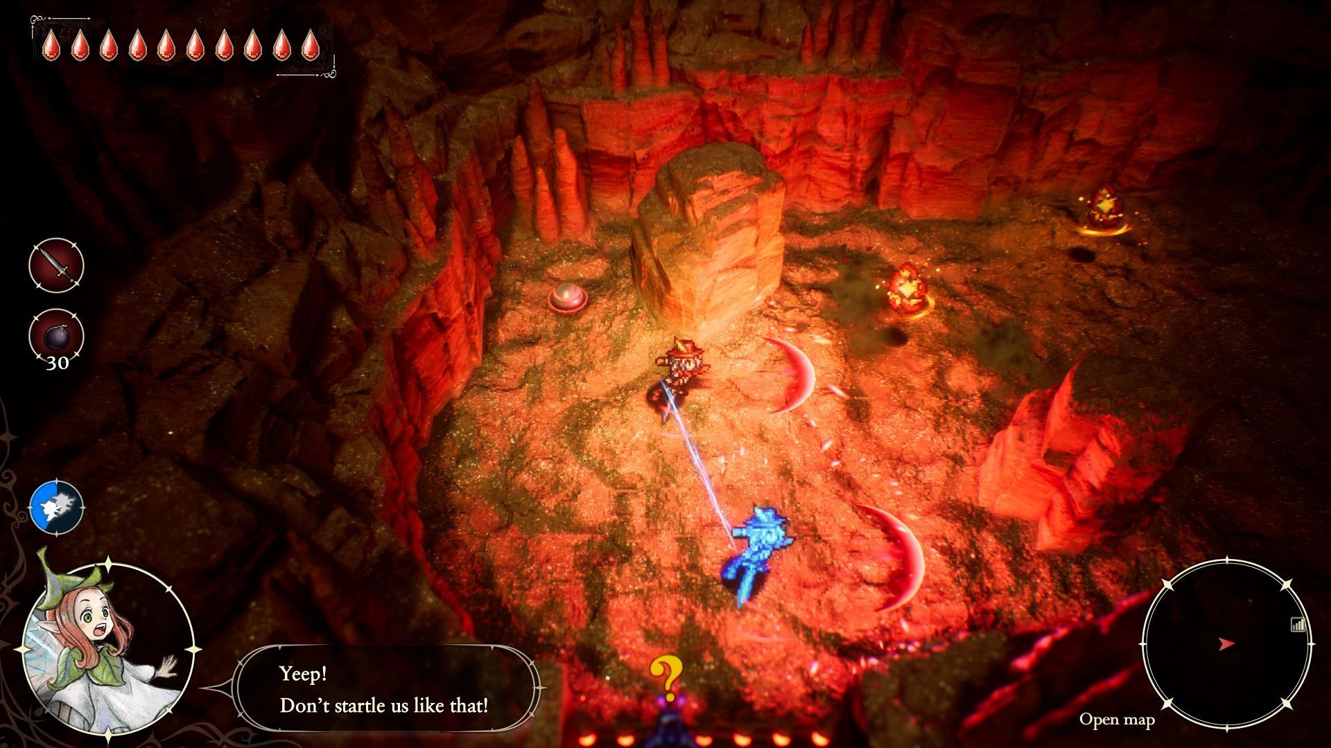 La sombra del combate en The Adventures of Elliot: The Millennium Tales