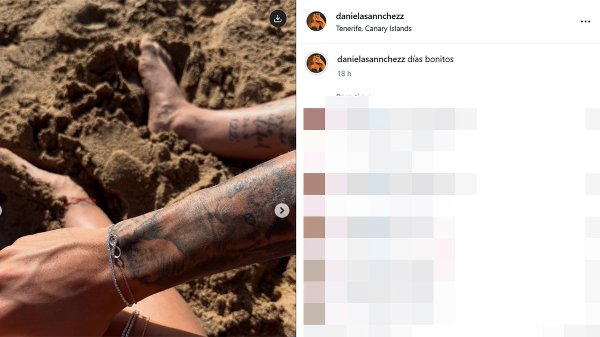 Las pulseras de Daniela Sánchez y su novio Antonio
