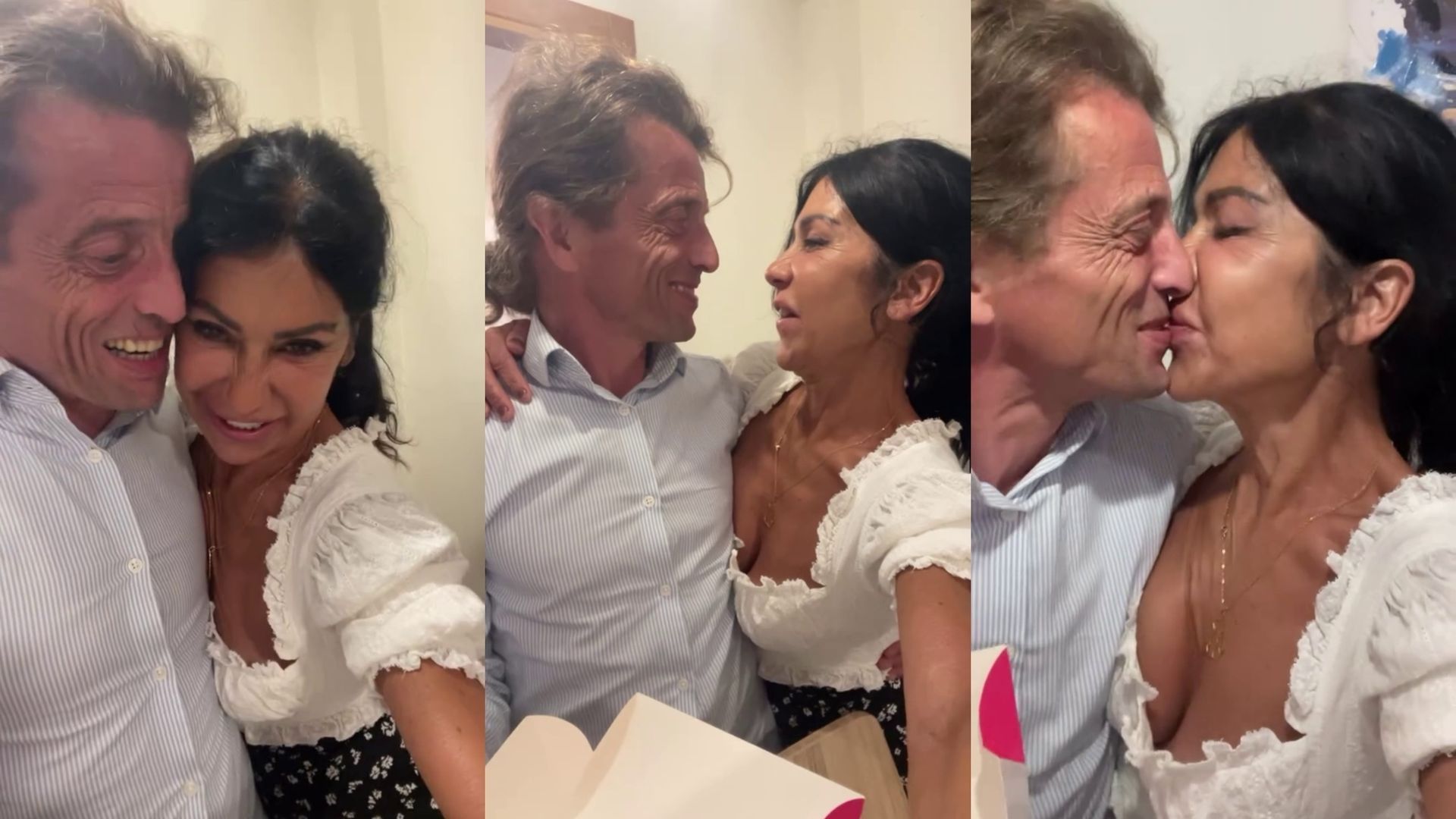 Los besos de Maite Galdeano y Remy