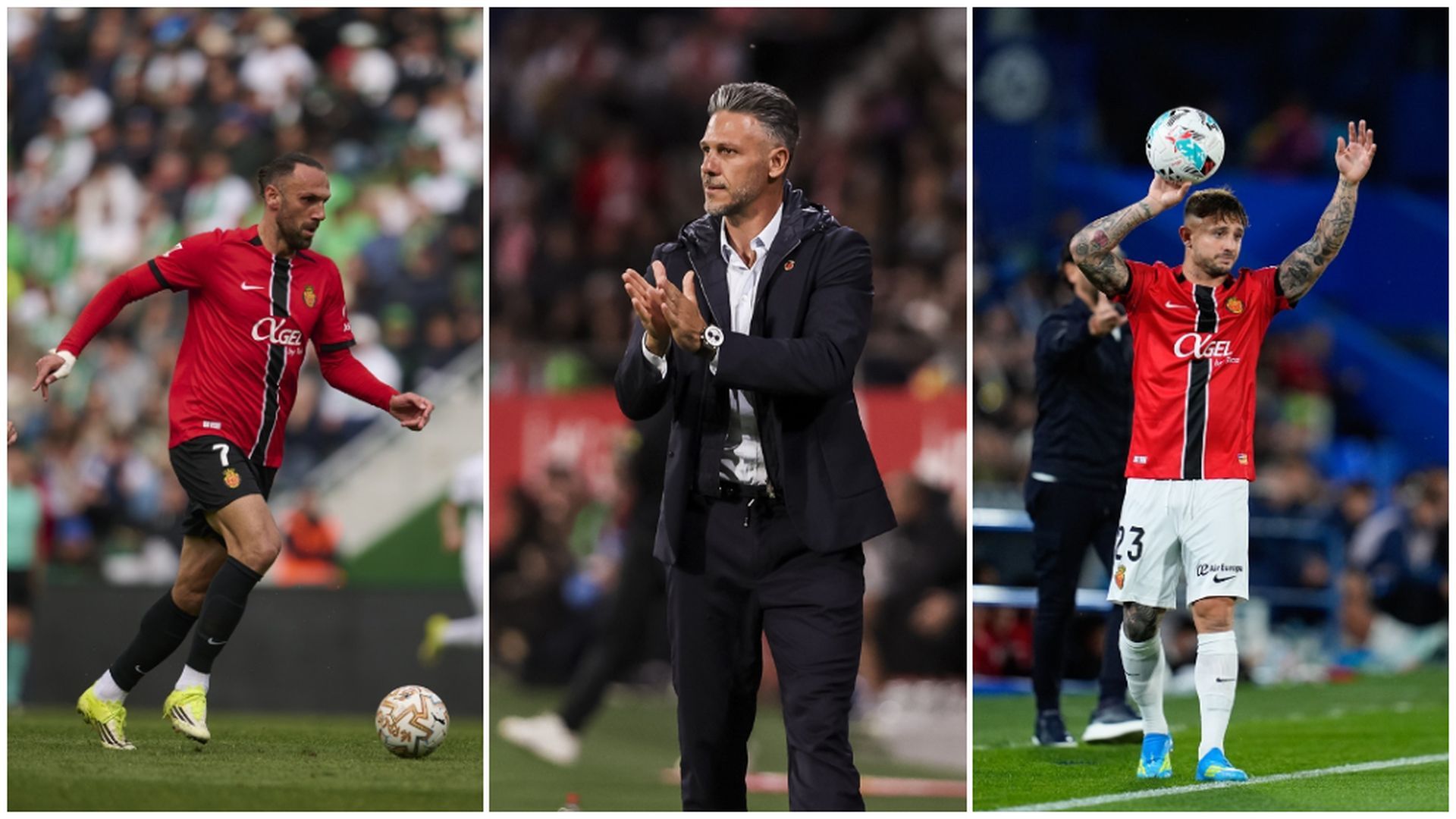 Vedat Muriqi, Martín Demichelis y Pablo Maffeo Vedat Muriqi, Martín Demichelis y Pablo Maffeo