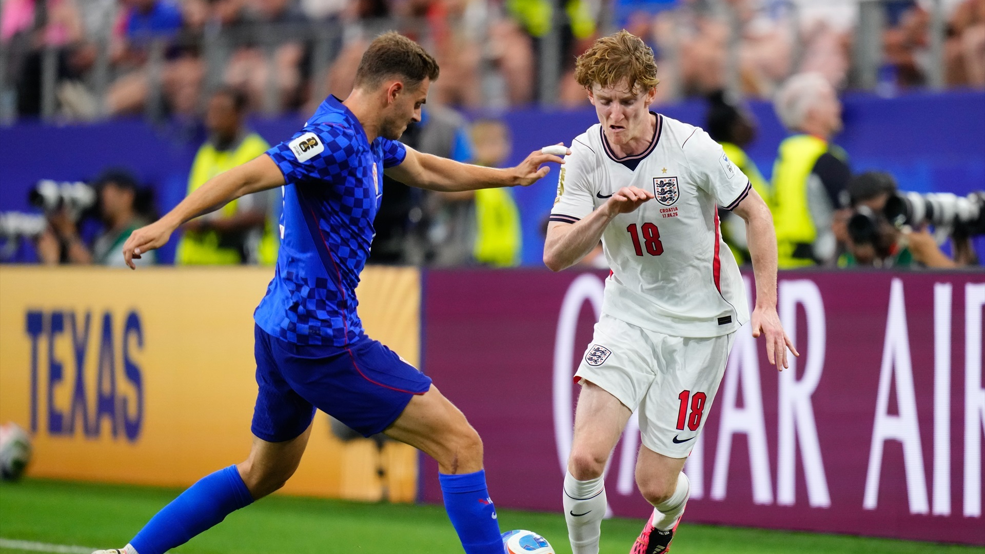 Anthony Gordon, durante el Inglaterra-Croacia