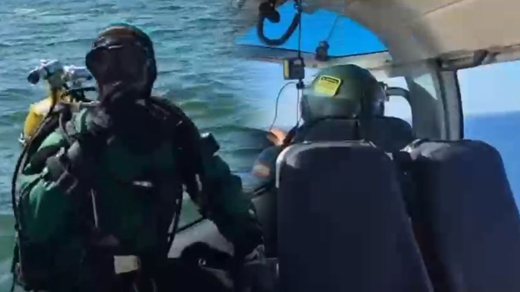 La búsqueda del joven que desapareció en una moto de agua: así lo buscan los buzos en el mar