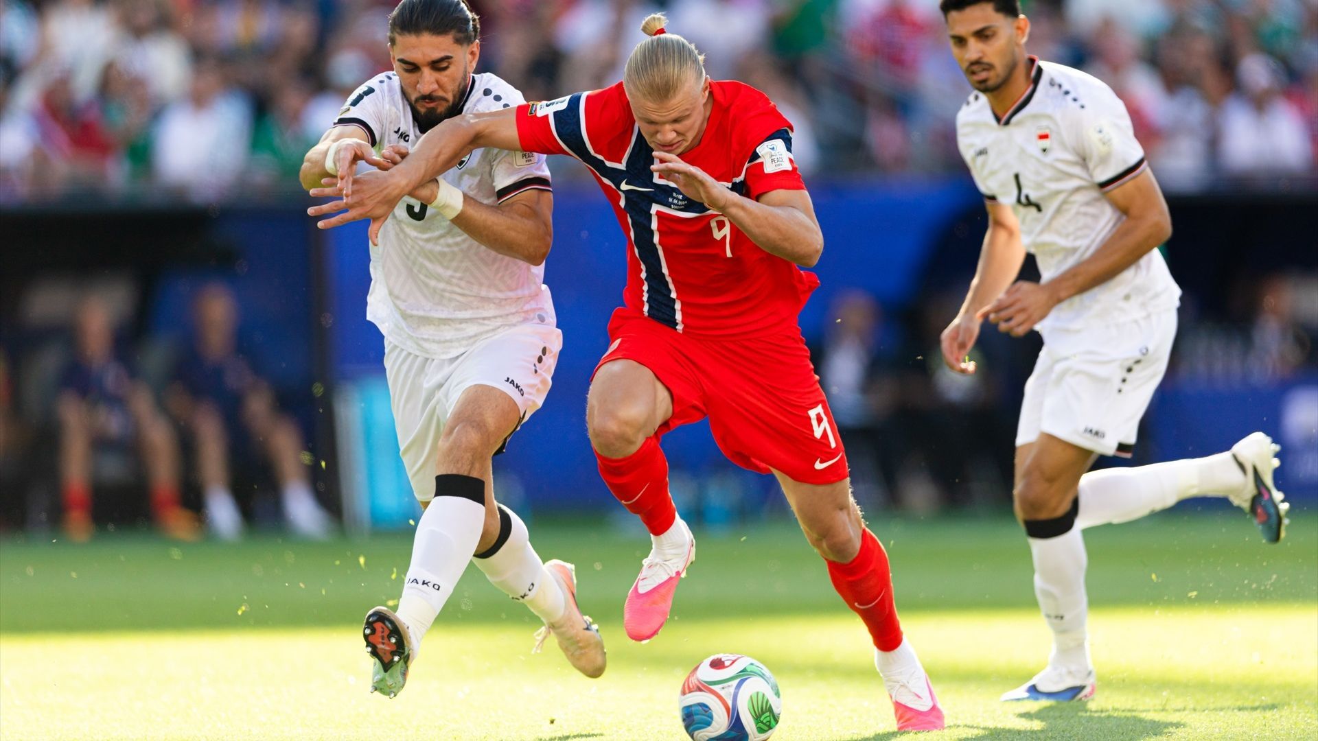 Erling Haaland durante el Noruega - Irak del Mundial 2026