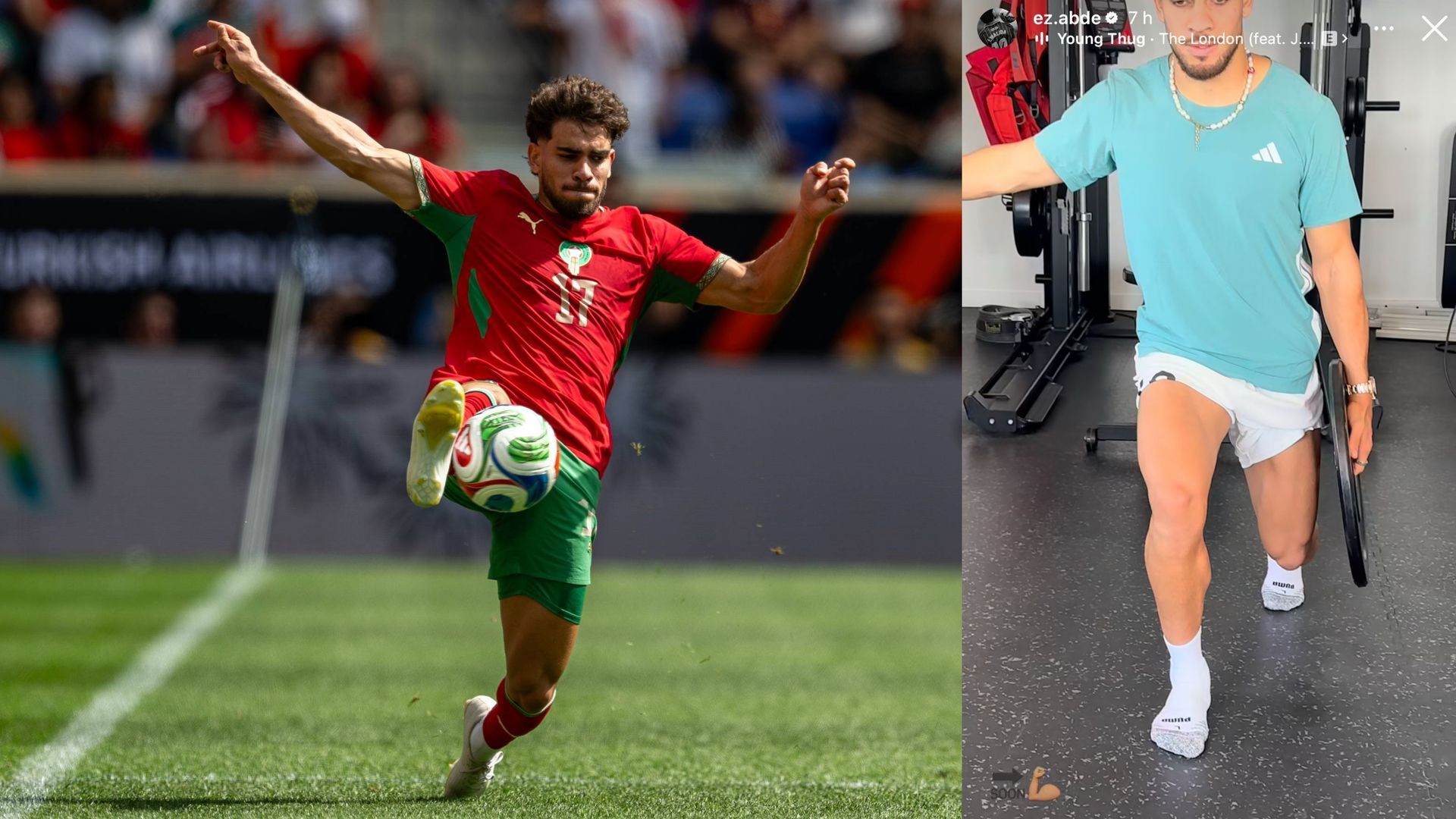 Ez Abde ya trabaja en la recuperación de su rodilla tras la lesión con Marruecos Ez Abde ya trabaja en la recuperación de su rodilla tras la lesión con Marruecos