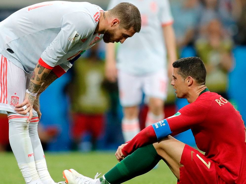 Sergio Ramos y Cristiano Ronaldo, en Rusia 2018