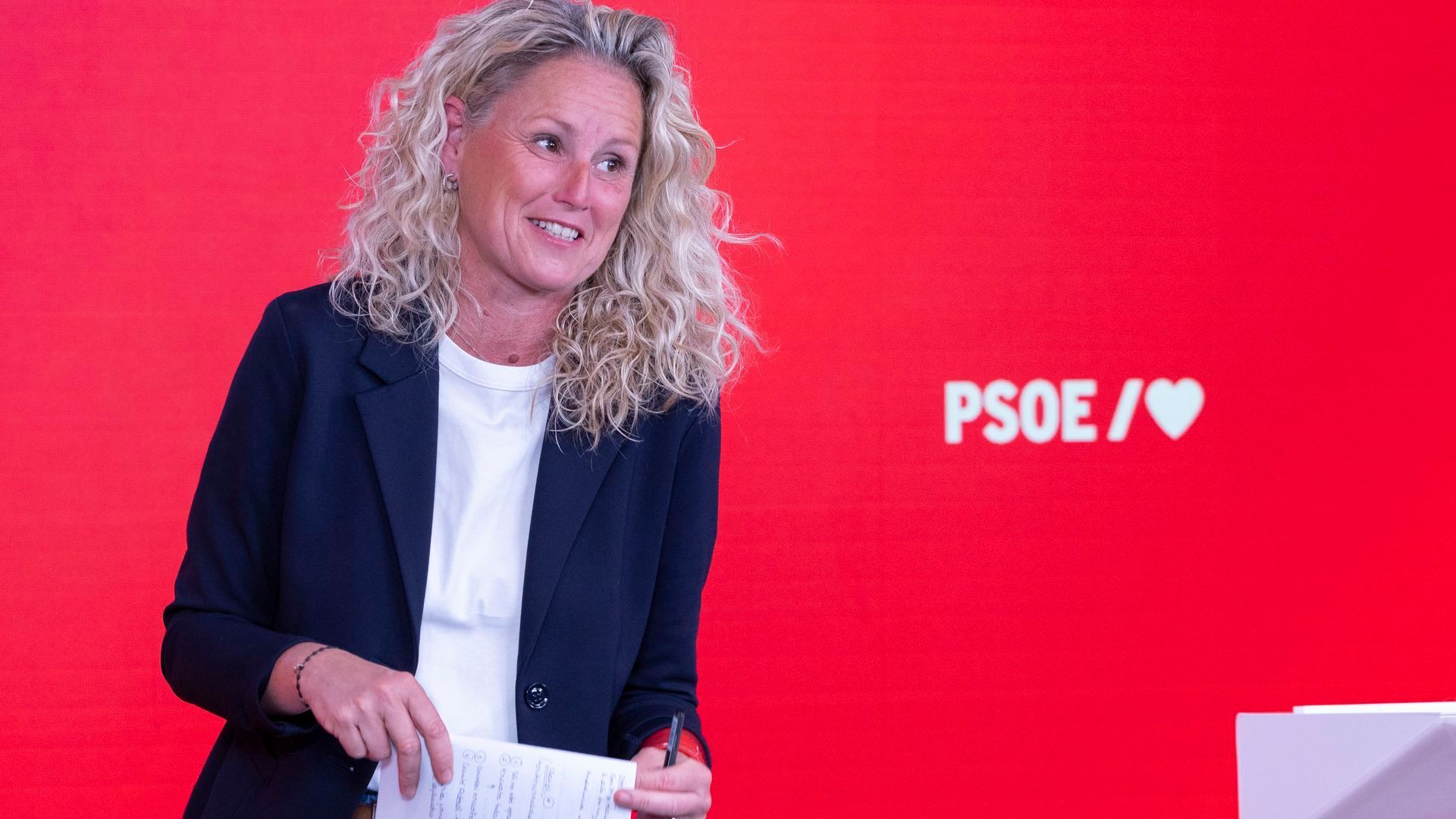 Archivo - La portavoz del PSOE, Montse Mínguez, en una rueda de prensa en la sede del partido en Ferraz. Archivo - La portavoz del PSOE, Montse Mínguez, en una rueda de prensa en la sede del partido en Ferraz.