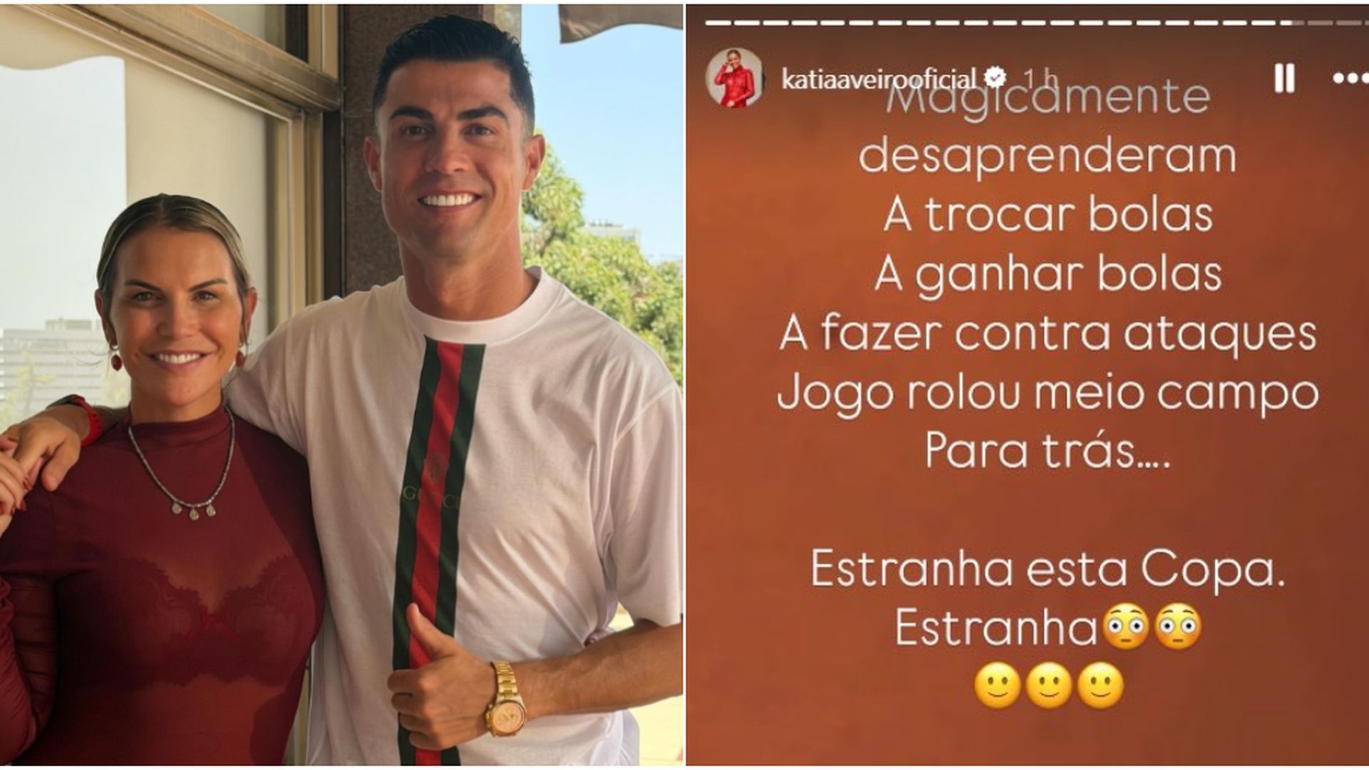 Katia Aveiro, Cristiano Ronaldo y la historia de Instagram de la hermana del jugador Katia Aveiro, Cristiano Ronaldo y la historia de Instagram de la hermana del jugador