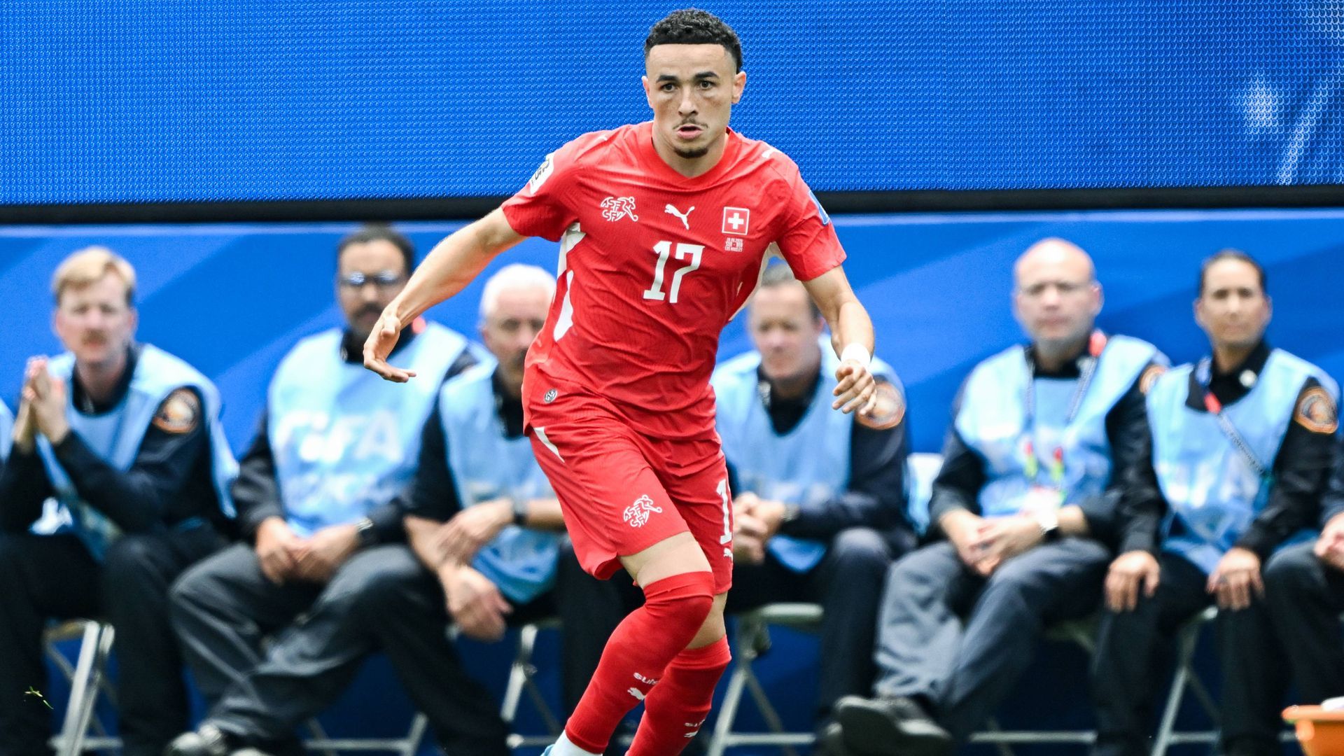 Rubén Vargas, en el Suiza-Bosnia del Mundial