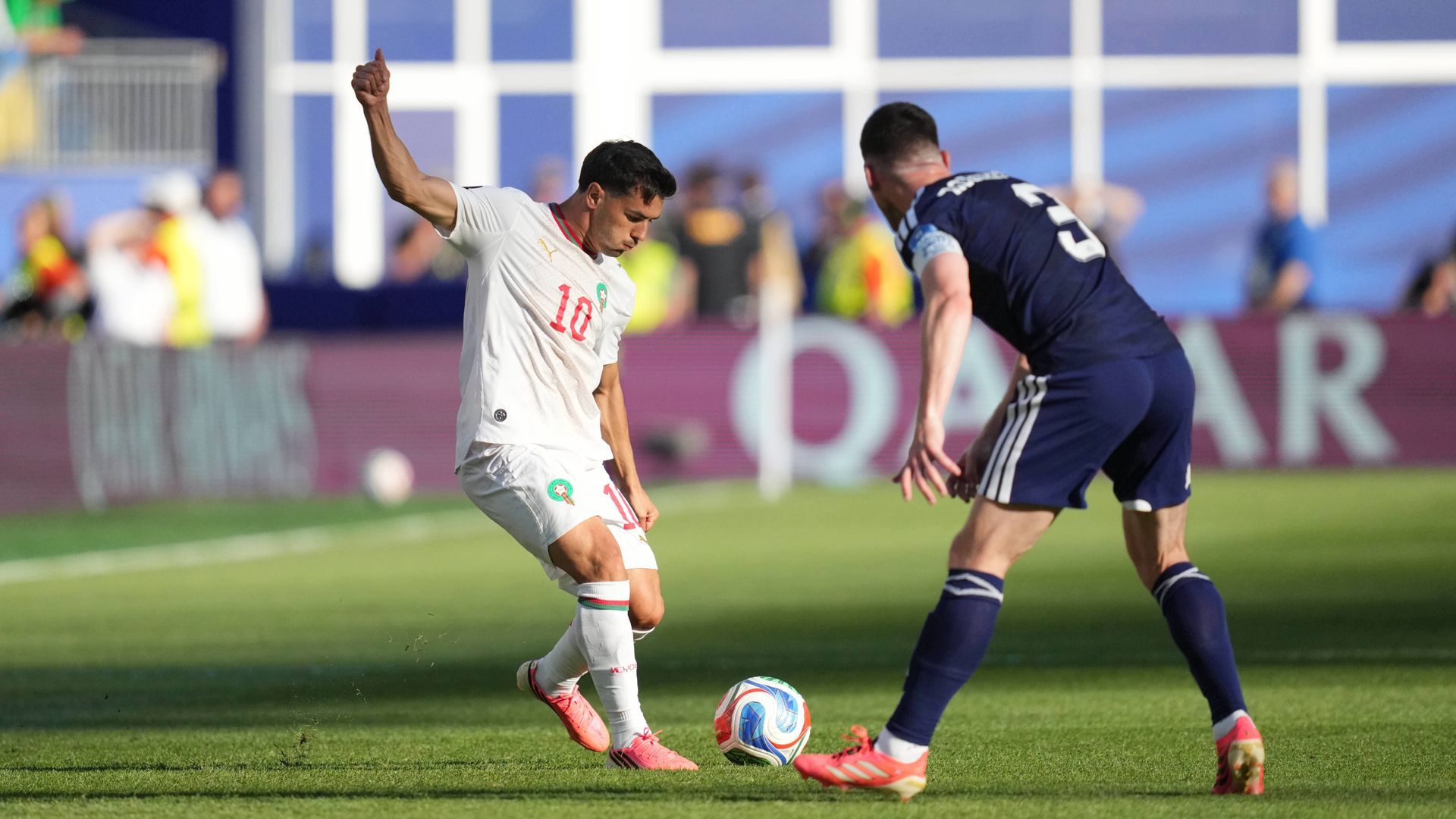 Brahim Díaz en el partido ante Escocia Brahim Díaz en el partido ante Escocia