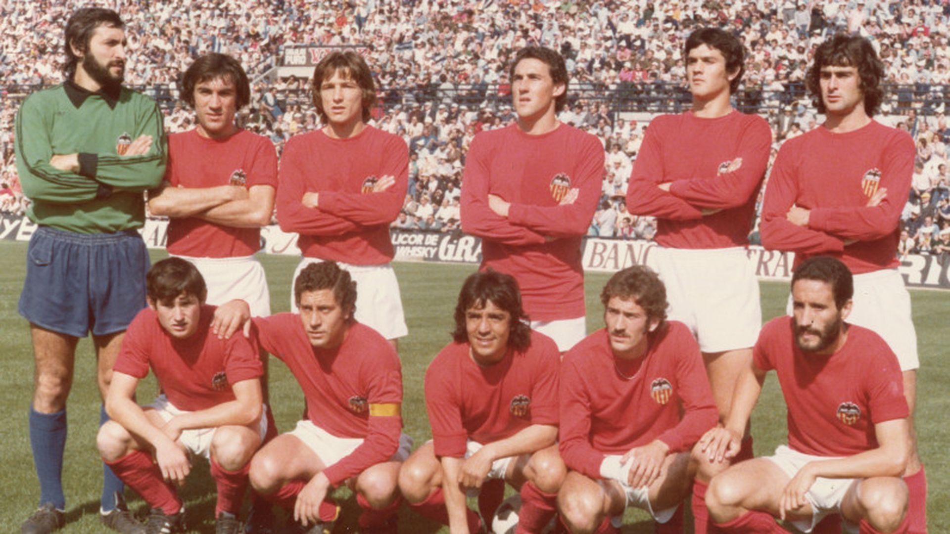 El Valencia CF con el Rojo Torino en los 70