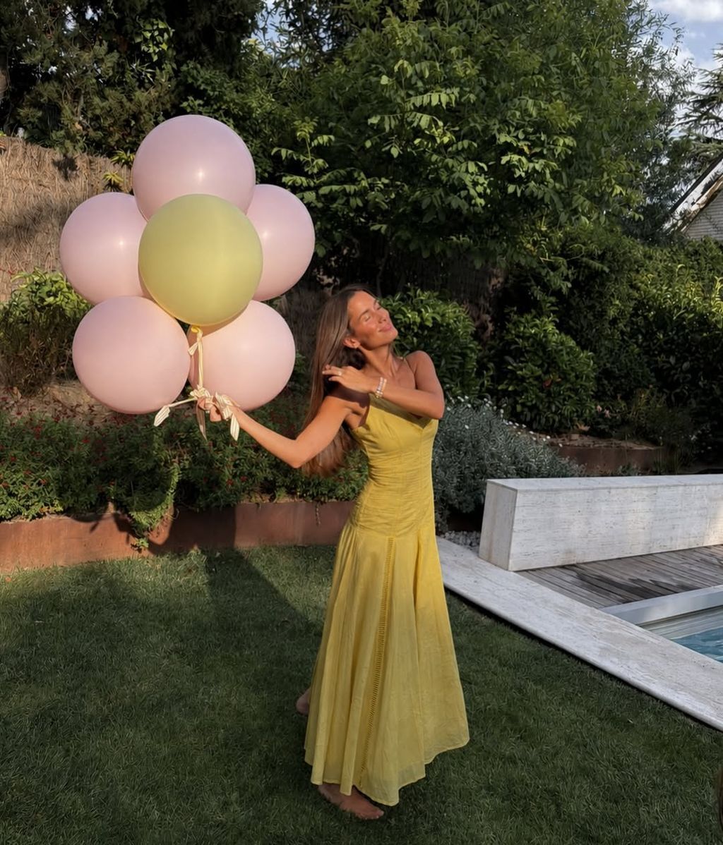 María Pombo en el cumpleaños de su hija