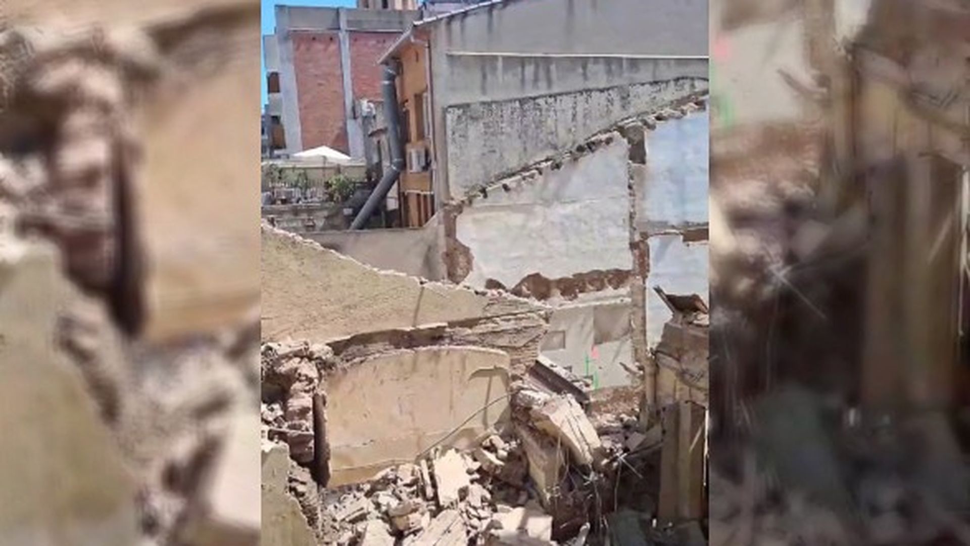 Desalojados una veintena de edificios tras derrumbarse un inmueble en Arenys de Mar, Barcelona Desalojados una veintena de edificios tras derrumbarse un inmueble en Arenys de Mar, Barcelona