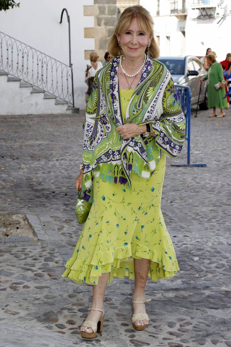 Esperanza Aguirre en la boda de Ana Domecq y Alberto Mencos