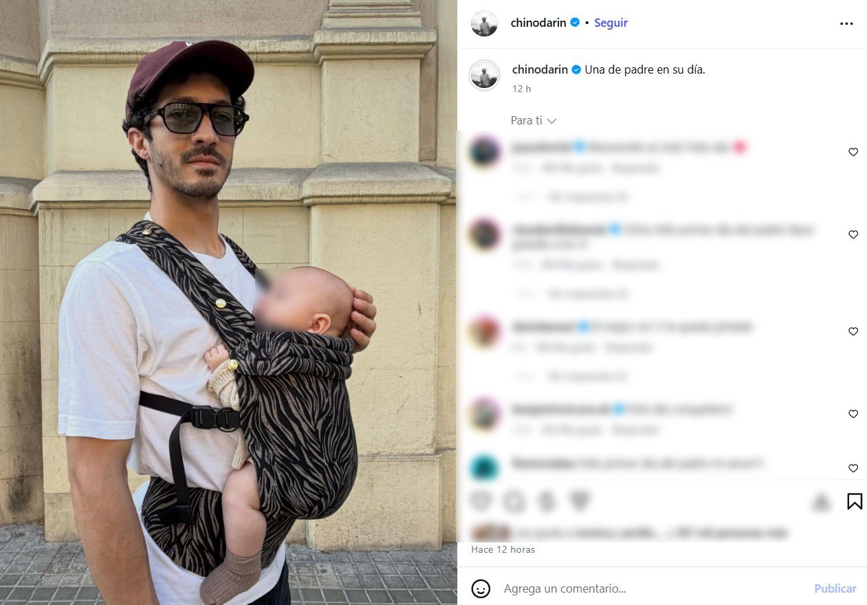 Chino Darín con su hijo Dante