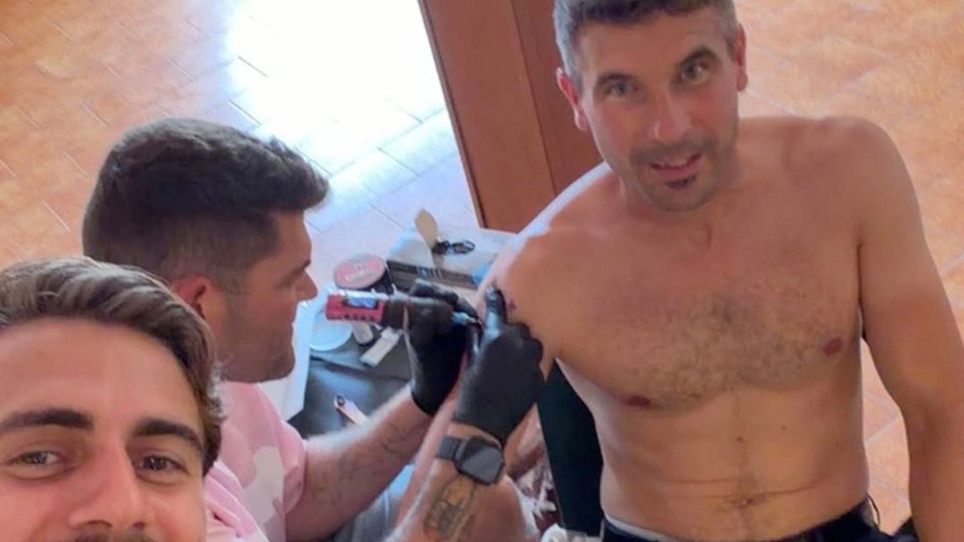 Juanfran Funes con su nuevo tatuaje