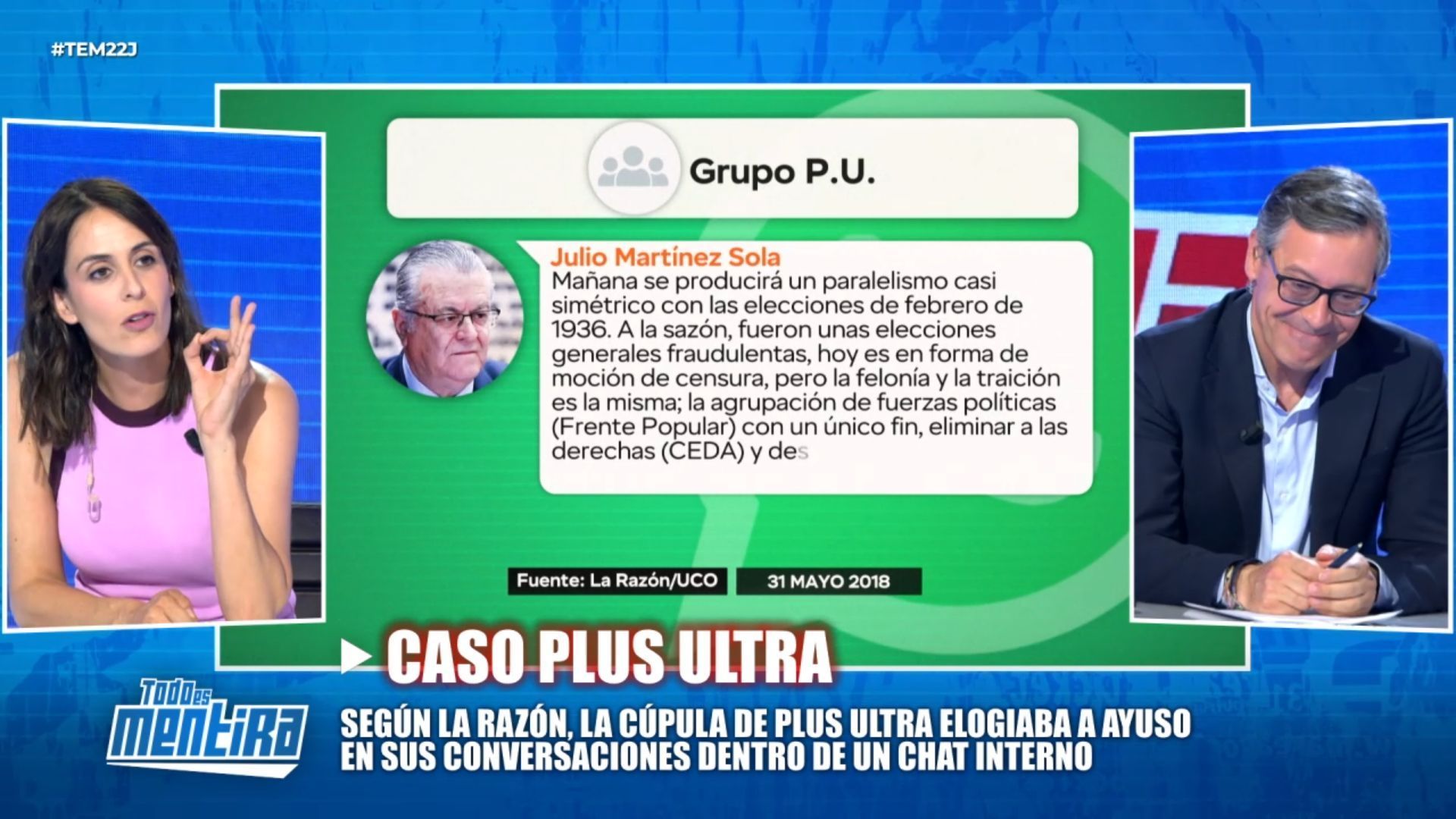 Laila Jiménez concluye tajante el intenso rifirrafe de Rista Maestre y Serrano: "Se acabó el mitin"