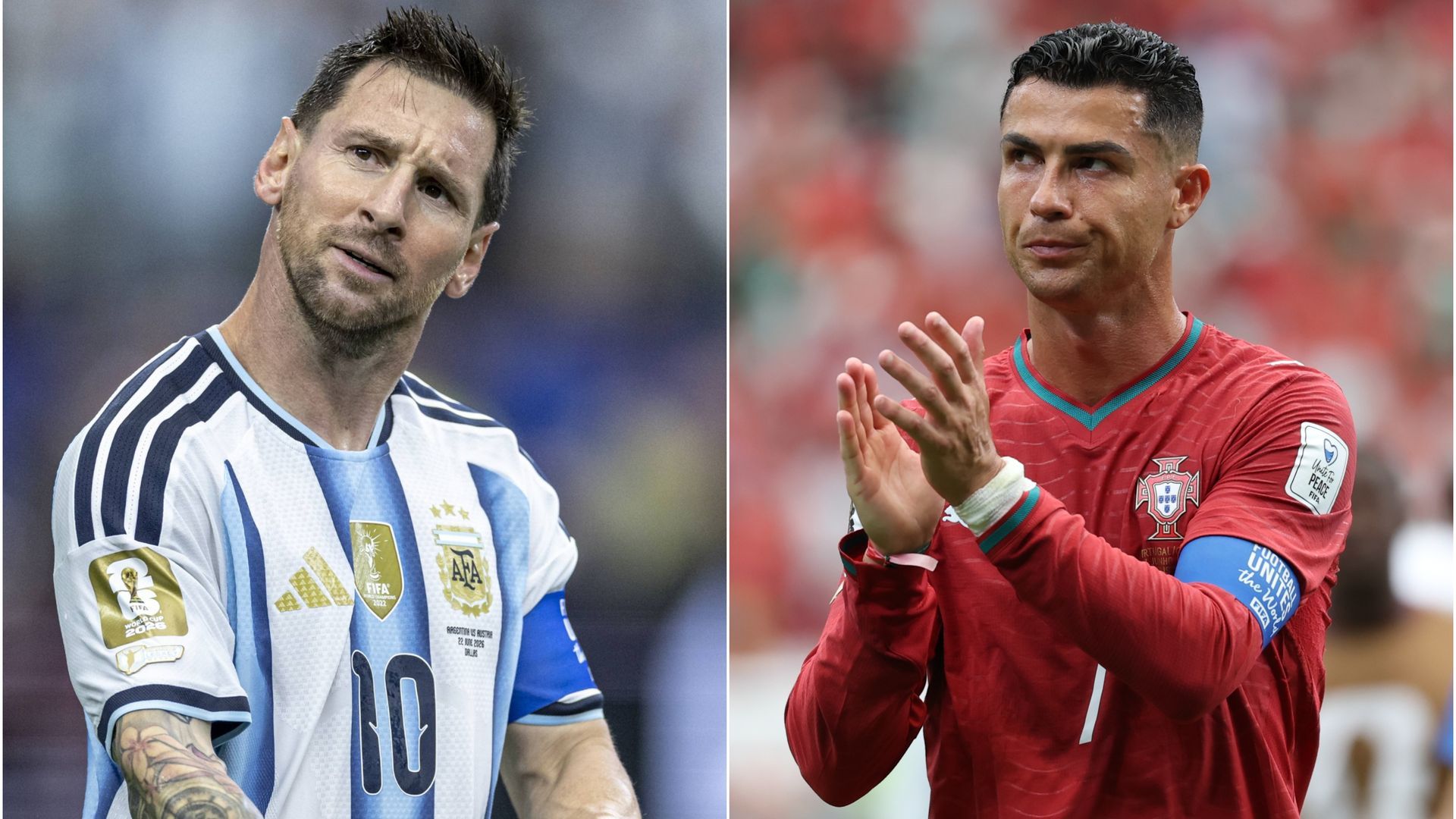 Messi y Cristiano Ronaldo, durante el Mundial. Messi y Cristiano Ronaldo, durante el Mundial.