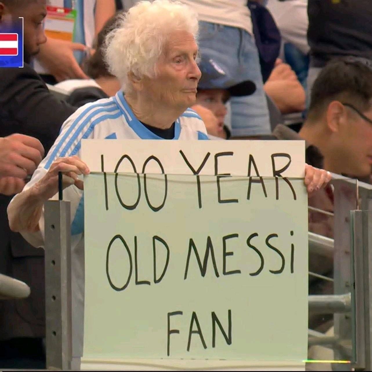 Una aficionada de Argentina, en el partido ante Austria
