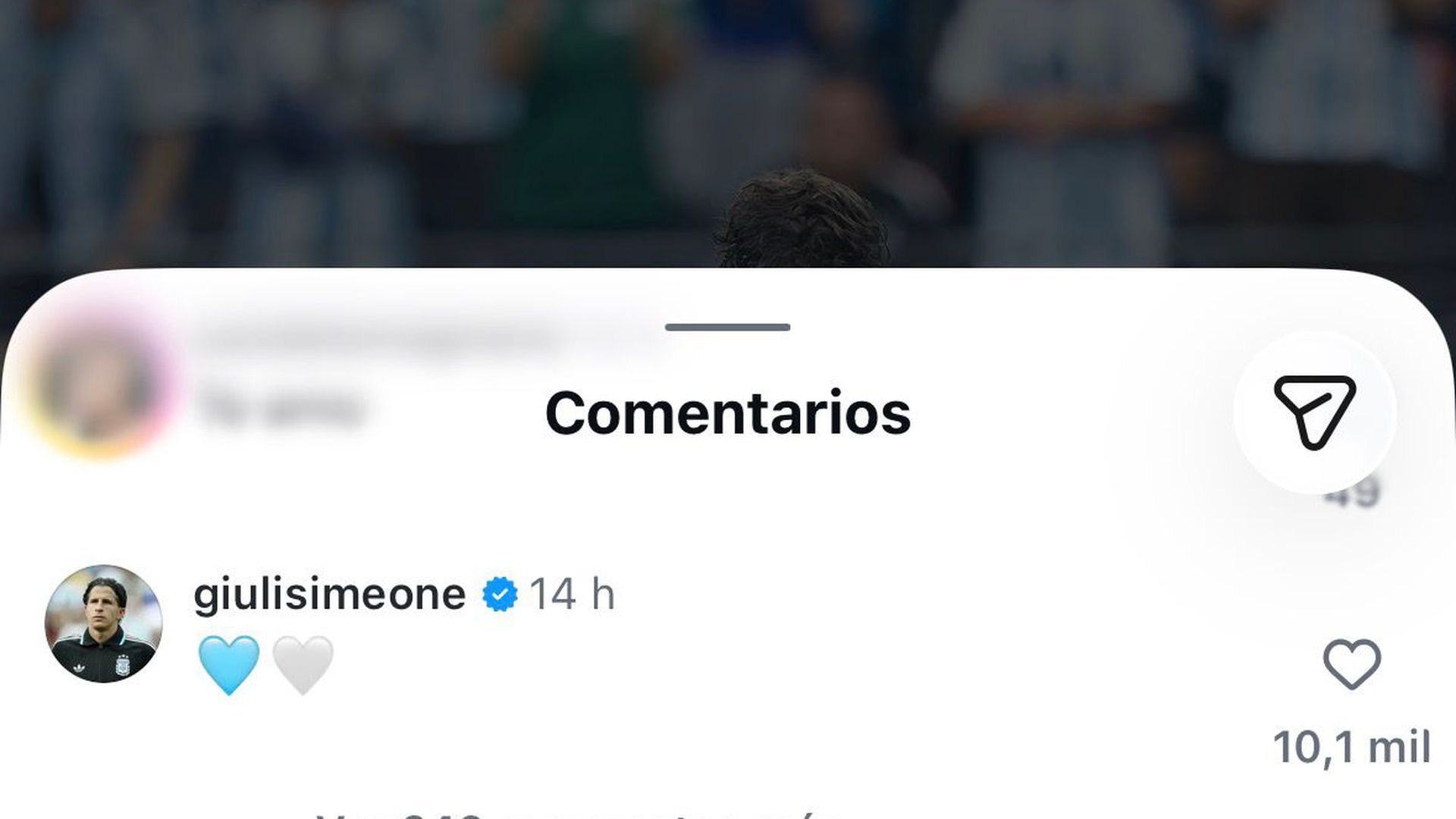 Captura de pantalla del perfil oficial de Julián Álvarez