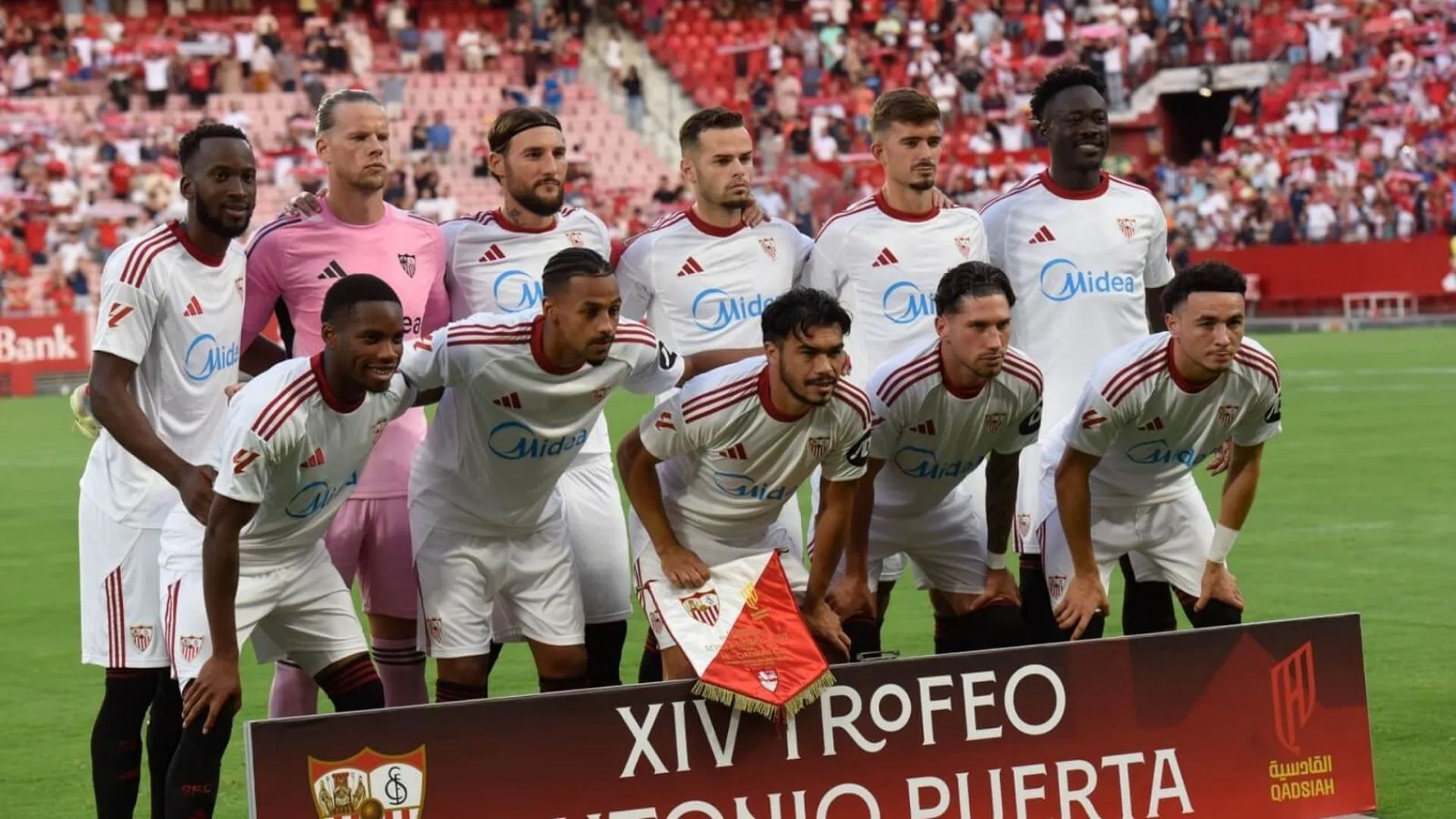 El once del Sevilla en la edición de 2025 del Trofeo Antonio Puerta