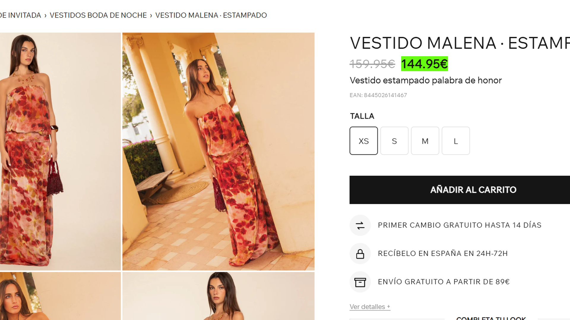 El vestido de invitada de Alejandra Rubio