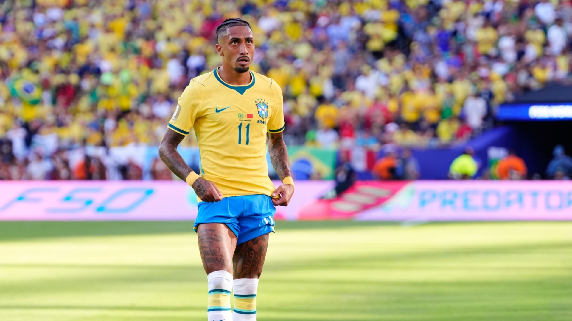 Raphinha, en el Brasil-Marruecos del Mundial Raphinha, en el Brasil-Marruecos del Mundial