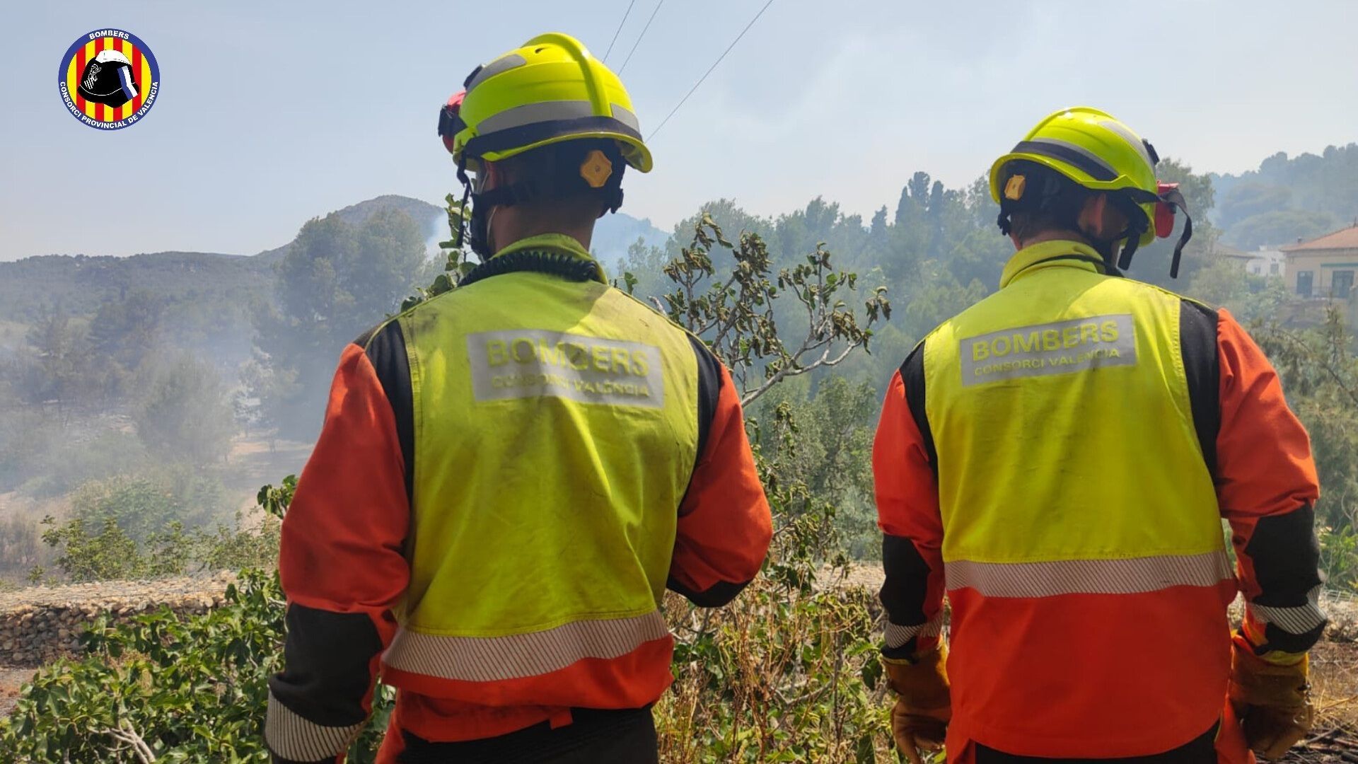Bomberos del dispostivo antiincendios de Estivella, Valencia Bomberos del dispostivo antiincendios de Estivella, Valencia