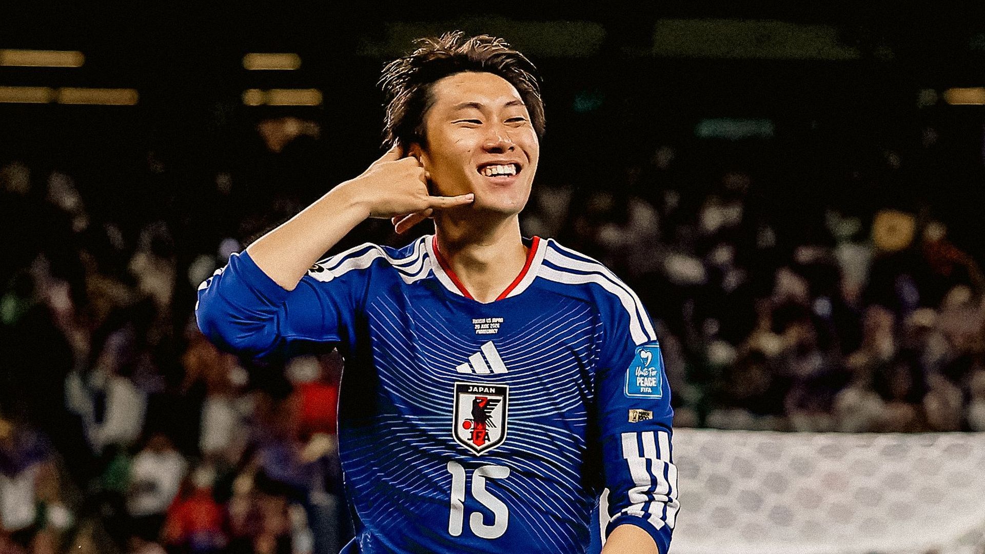 Daichi Kamada celebra su gol en el Mundial 2026