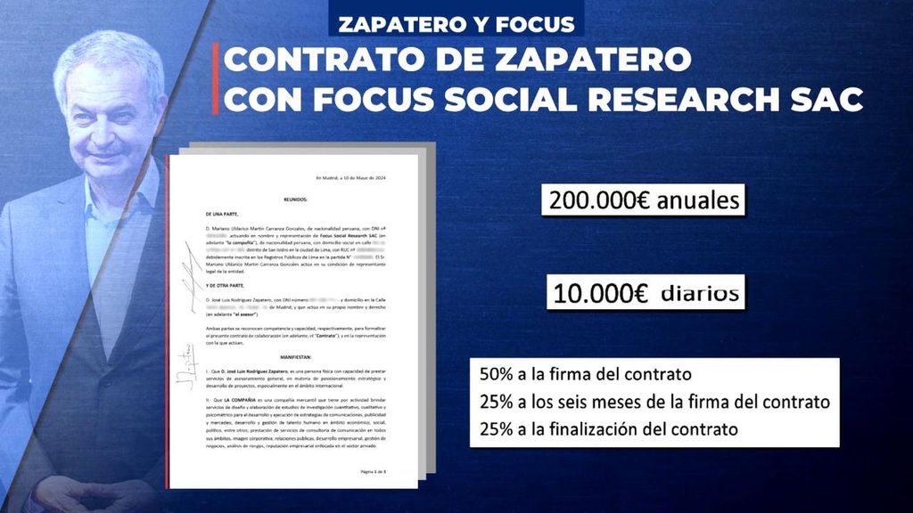 El momento más tenso entre Calama y Zapatero y el desconcierto de este al preguntarle por Focus: "No voy a decir nada"