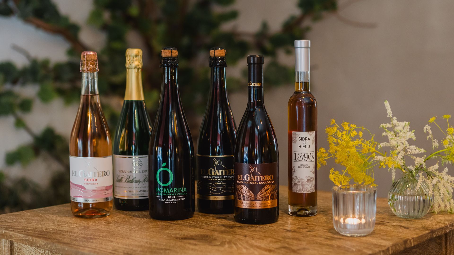 Algunas de las variedades de sidra premium