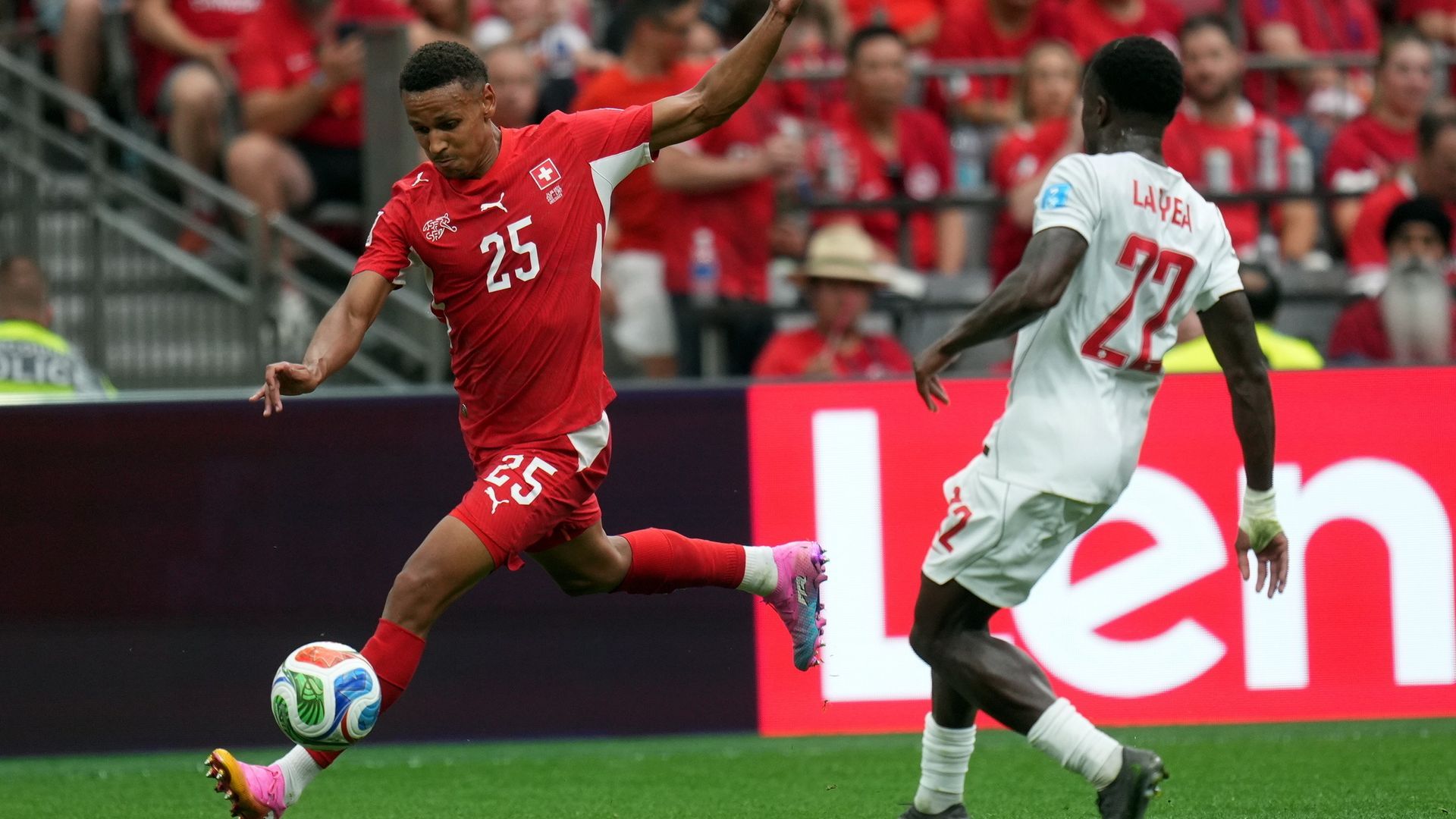 Lance del Suiza - Canadá en el Mundial.