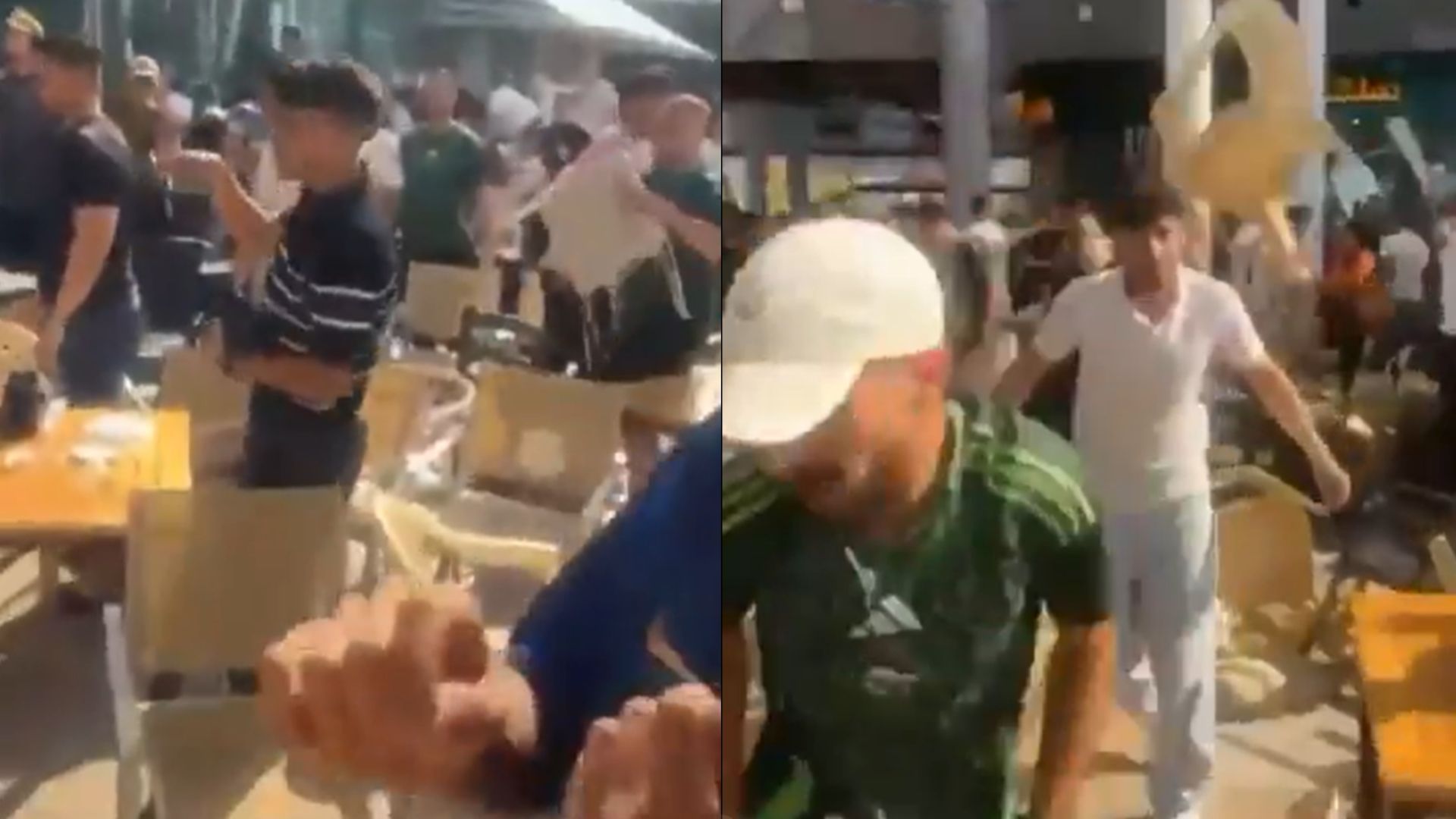 Pelea tras el Jordania - Argelia en un restaurante de Doha Pelea tras el Jordania - Argelia en un restaurante de Doha