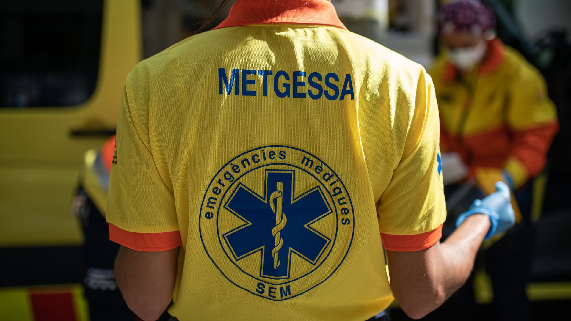 Técnicos del Sistema de Emergencias Médicas (SEM) de la Generalitat de Cataluña