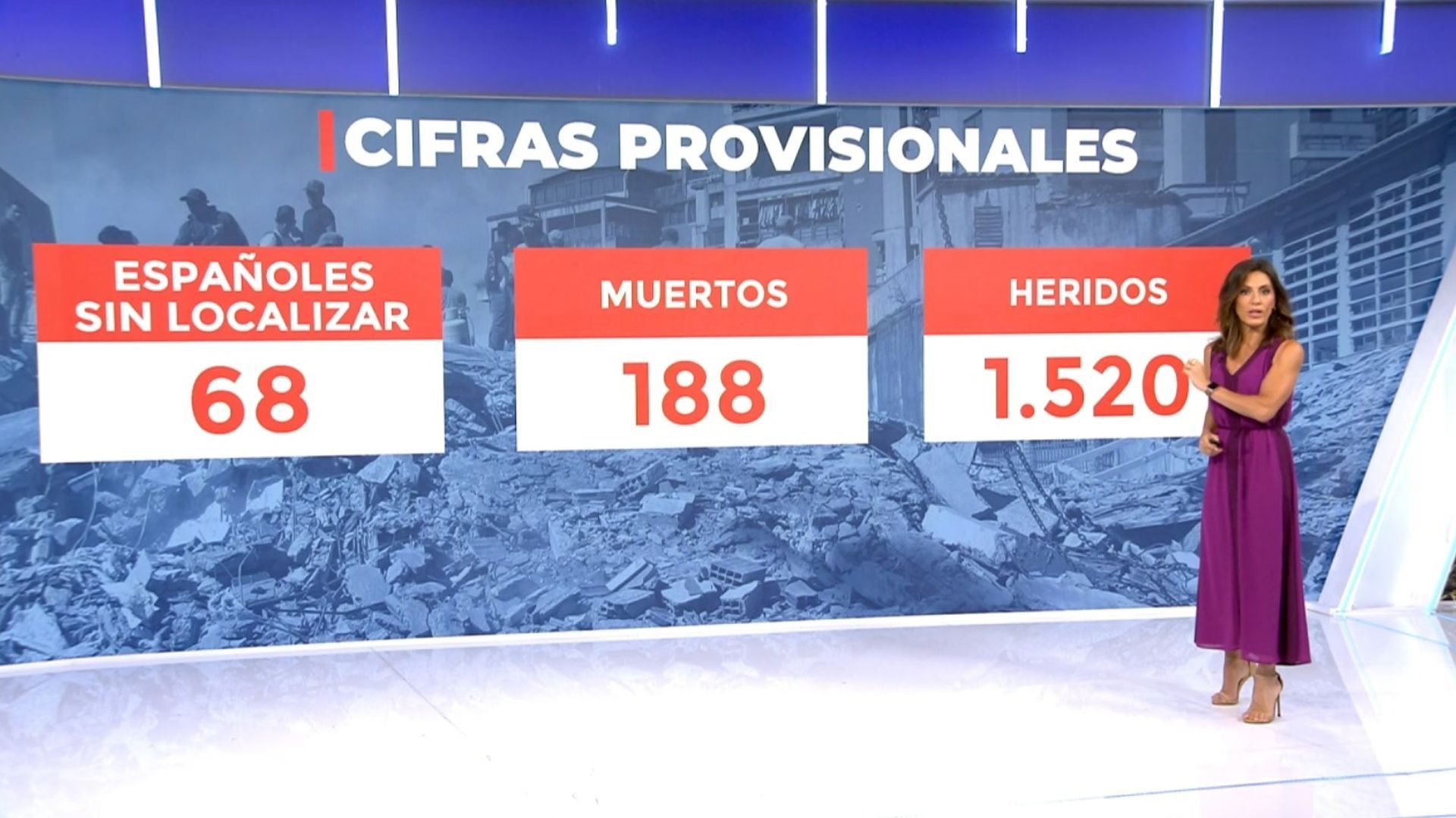 Las cifras oficiales de la tragedia en Venezuela: hay 68 españoles desaparecidos, 188 muertos y más de 1.500 heridos