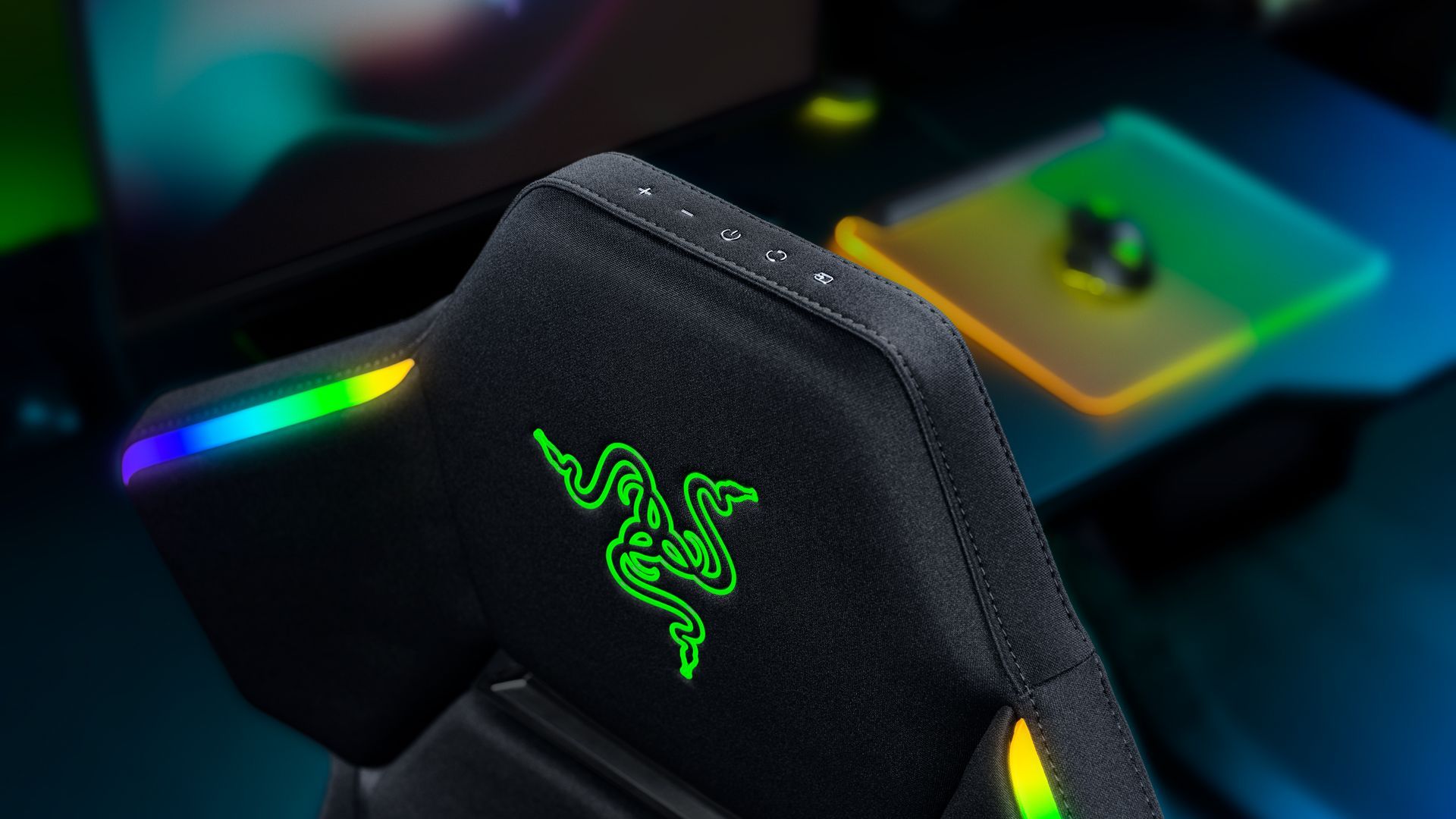 El control en el reposacabezas de la Soma Chroma
