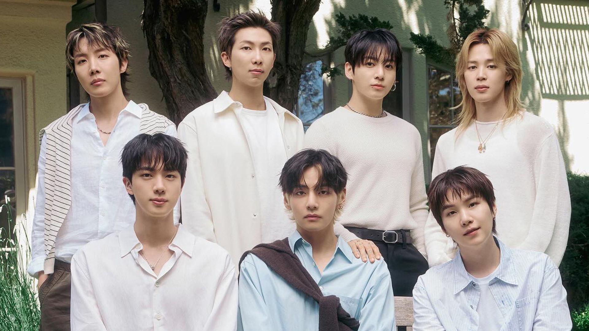 Los siete integrantes de BTS, posando para el FESTA 2026