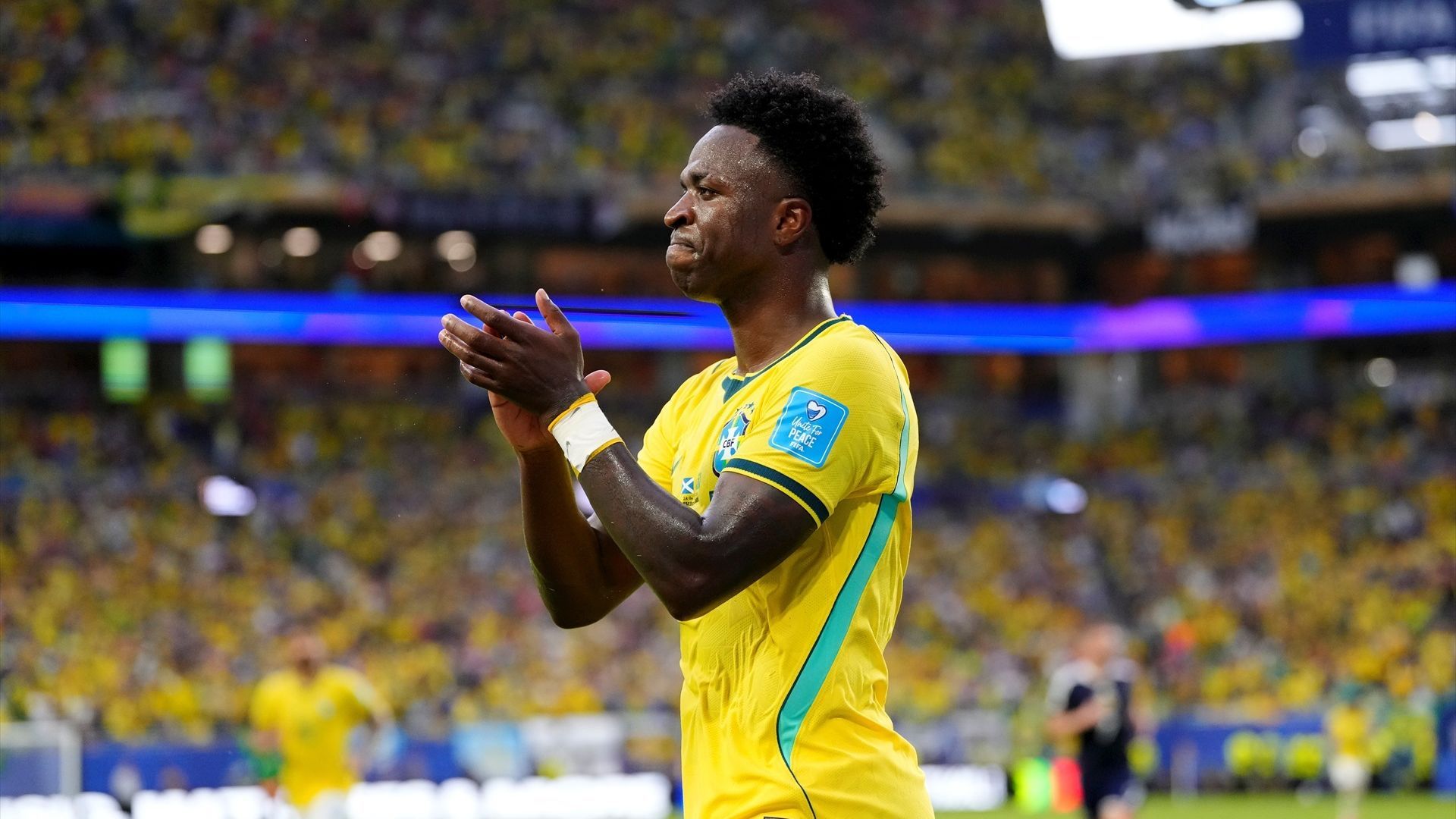 Vinicius, en el partido contra Escocia en el Mundial 2026