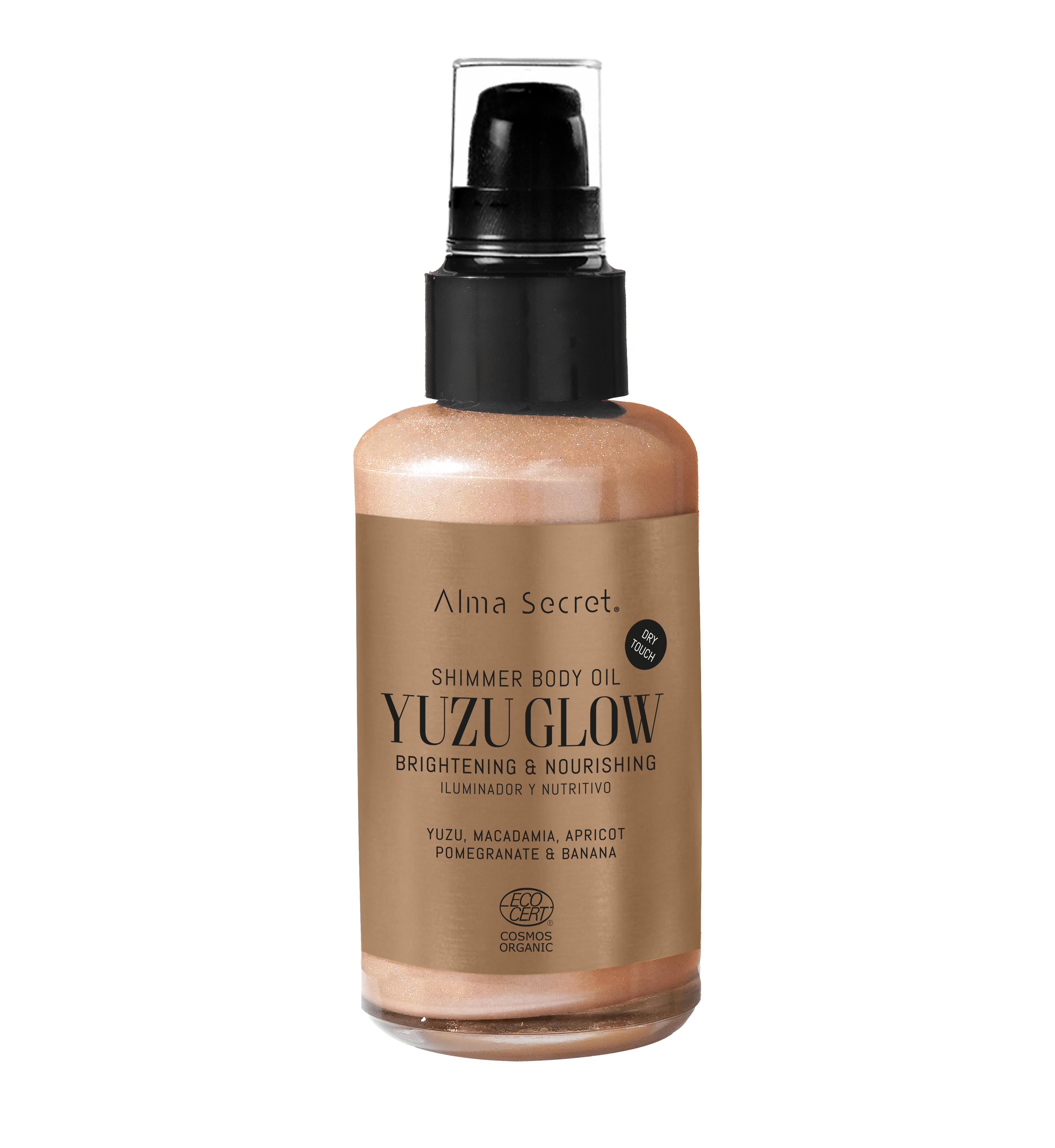 Yuzu Glow, su aceite corporal iluminador, de Alma Secret