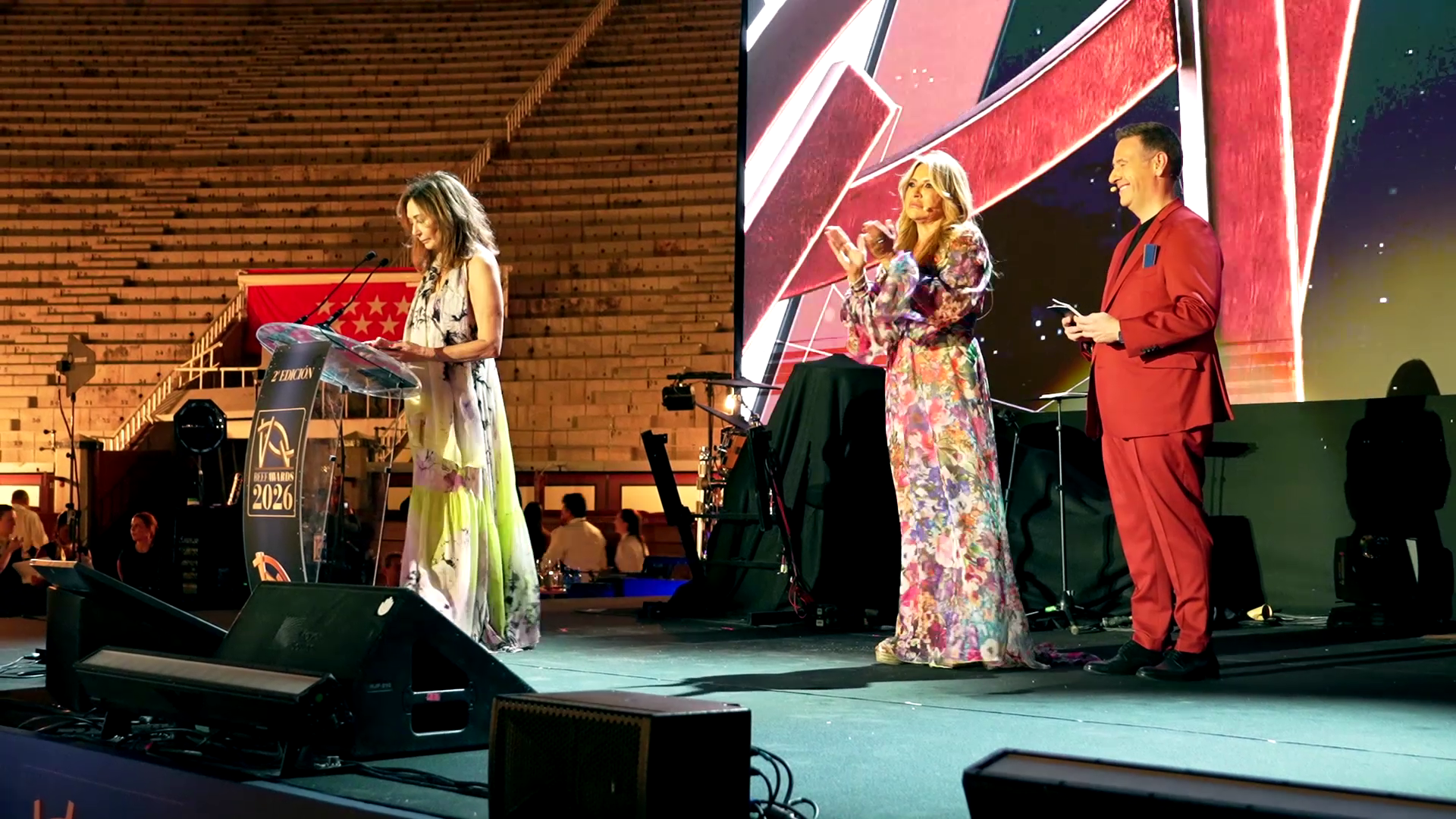 Ana Rosa Quintana, Cristina Tárrega y Carlos Latre durante la gala