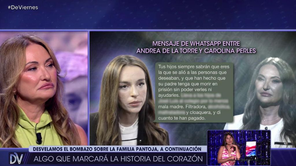 Carolina Perles muestra las tensas conversaciones con Andrea, novia de Ábalos: "Mala madre, di cuánto te han pagado"